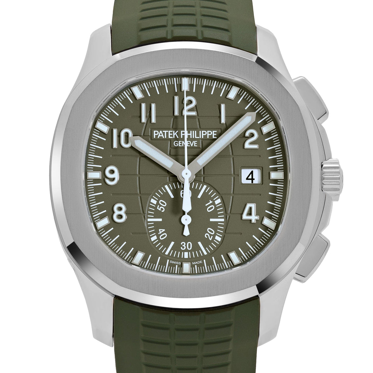 Patek Philippe Aquanaut 5968G-010 Chronograph White Gold Khaki Green Dial (2025)