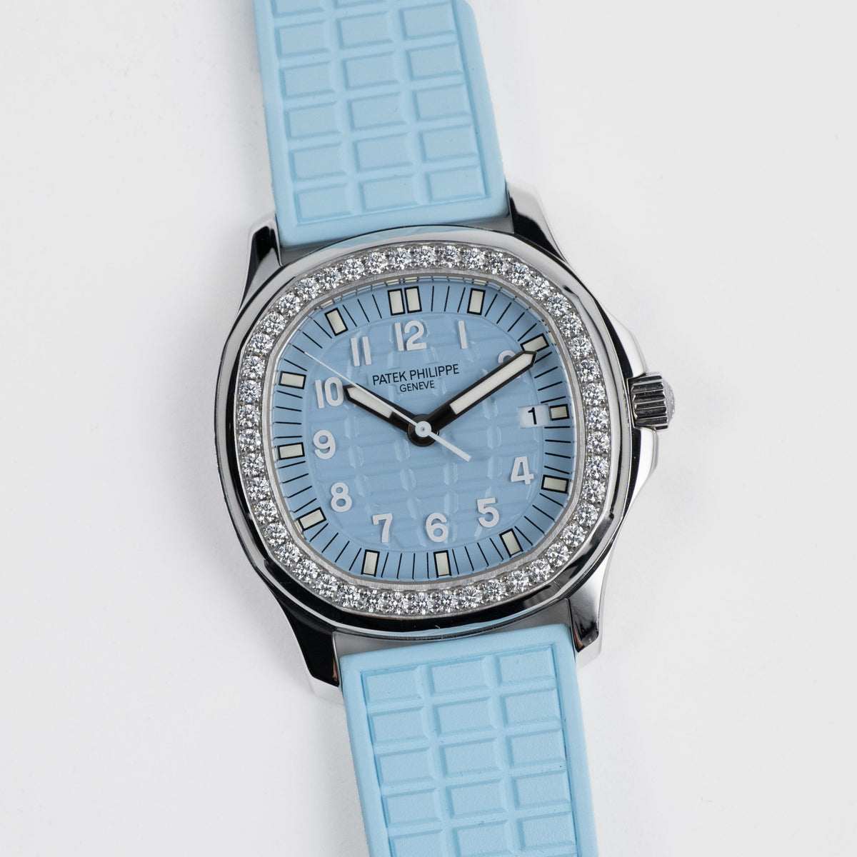 Patek Philippe Aquanaut Luce 5067A-017 'Ladies' Stainless Steel Blue Dial Diamond Bezel