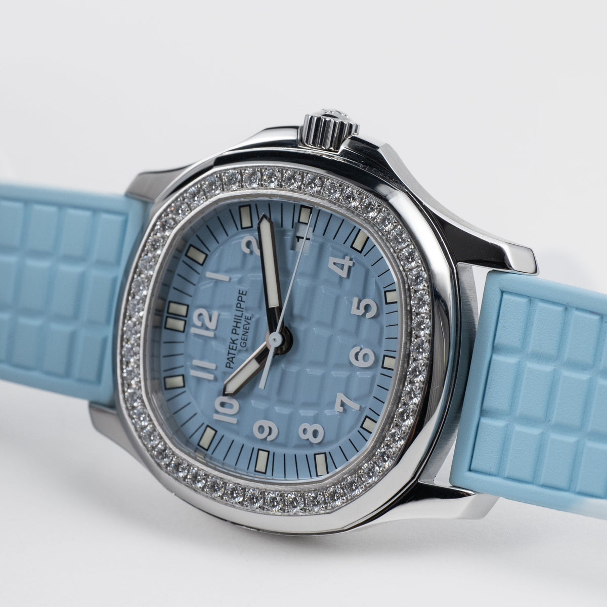 Patek Philippe Aquanaut Luce 5067A-017 'Ladies' Stainless Steel Blue Dial Diamond Bezel