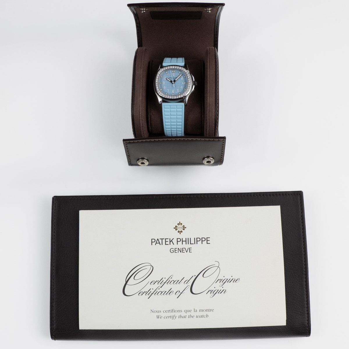 Patek Philippe Aquanaut Luce 5067A-017 'Ladies' Stainless Steel Blue Dial Diamond Bezel