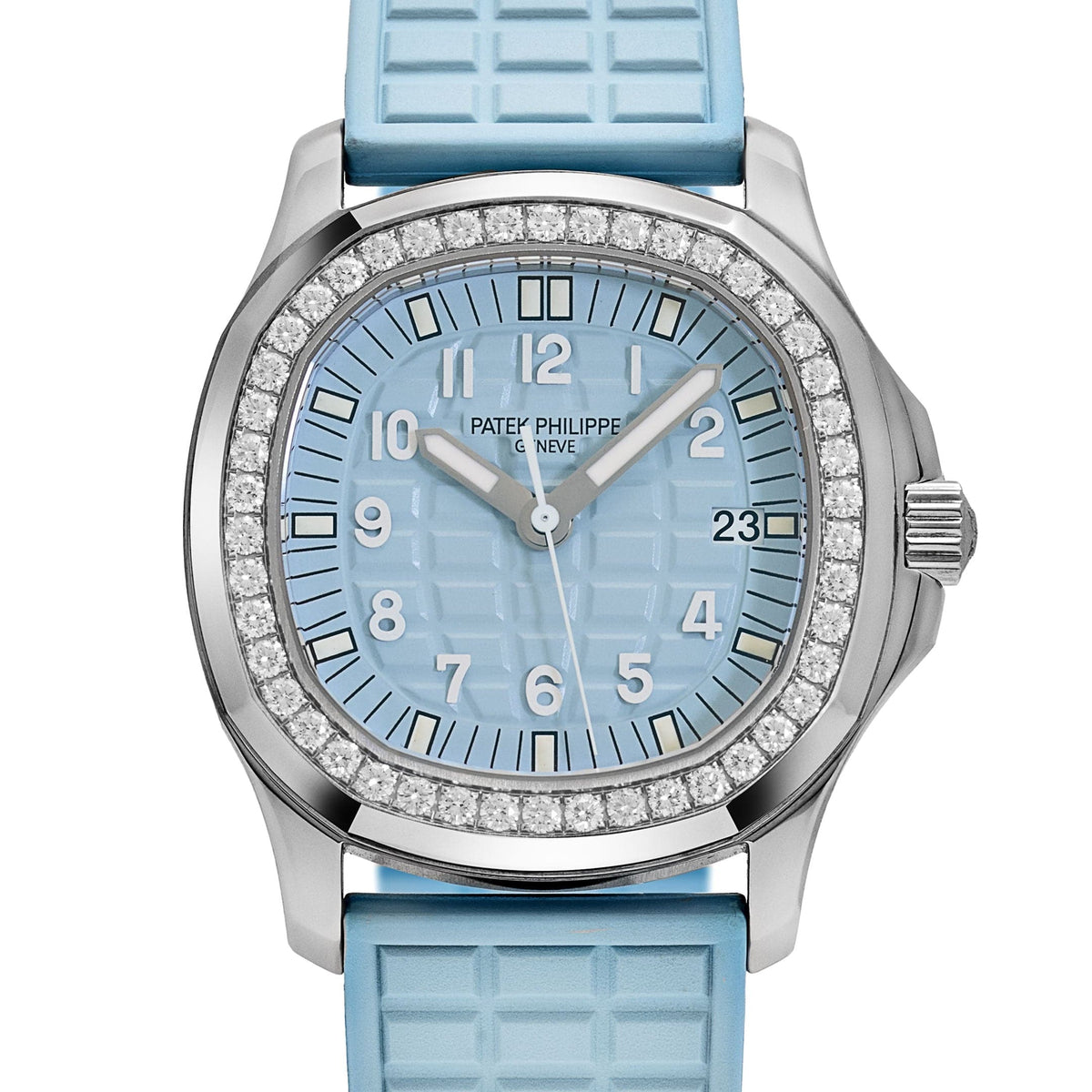 Patek Philippe Aquanaut Luce 5067A-017 'Ladies' Stainless Steel Blue Dial Diamond Bezel