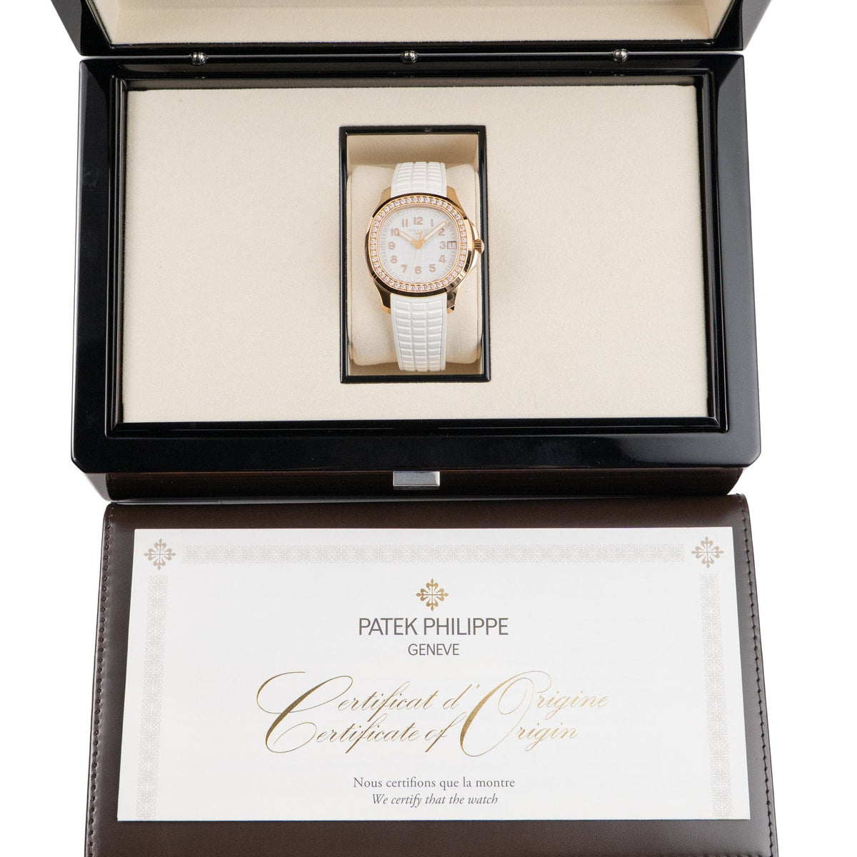 Patek Philippe Aquanaut Luce 5268/200R-001 Rose Gold White Dial Diamond Bezel