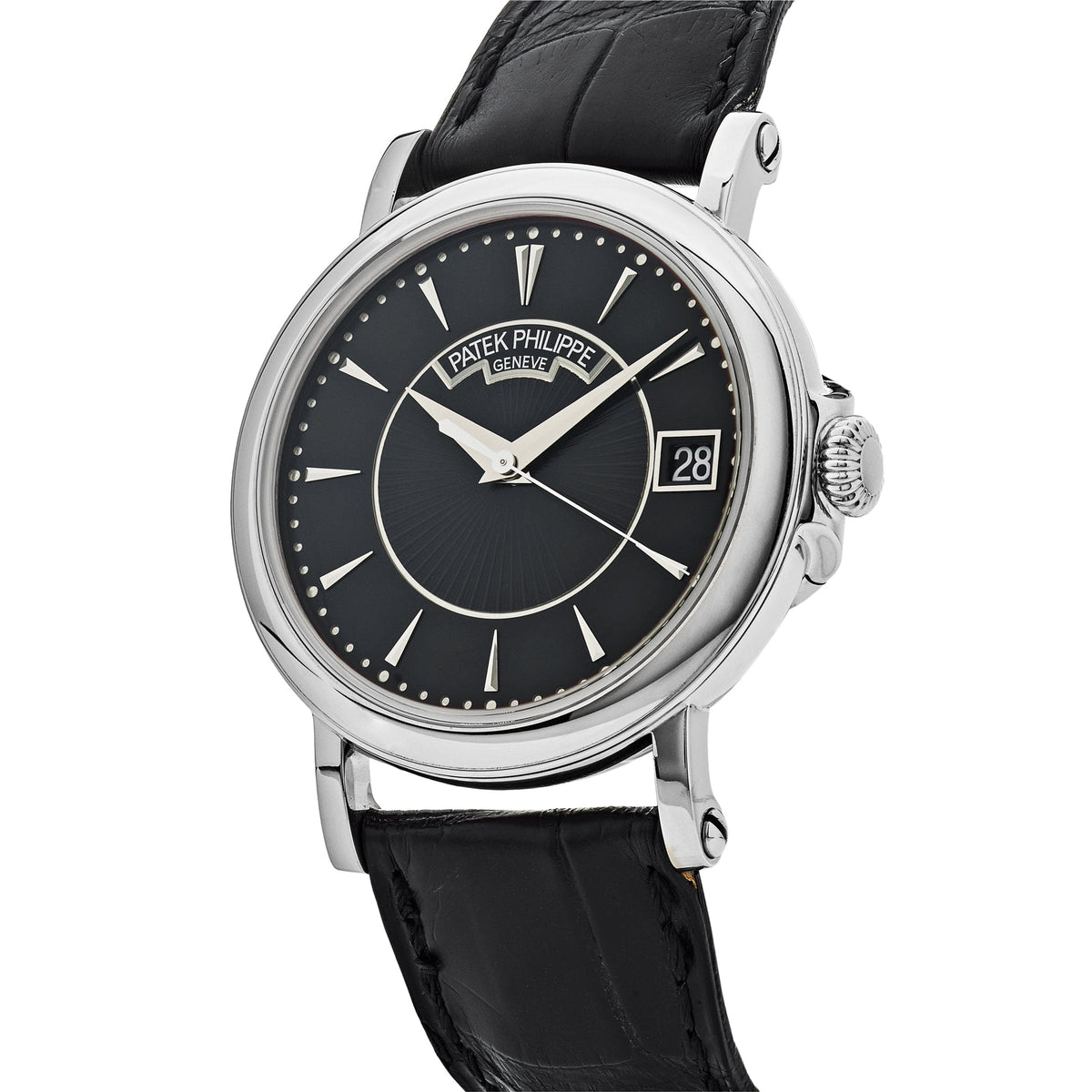 Patek Philippe Calatrava 5153G-001 Date White Gold Black Dial