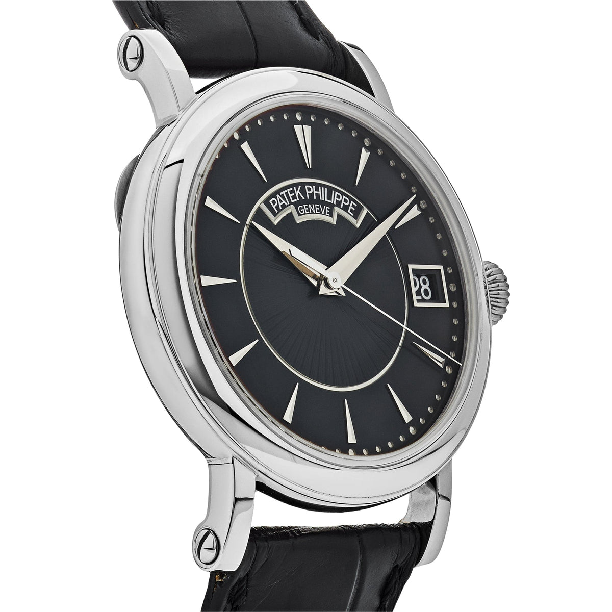 Patek Philippe Calatrava 5153G-001 Date White Gold Black Dial