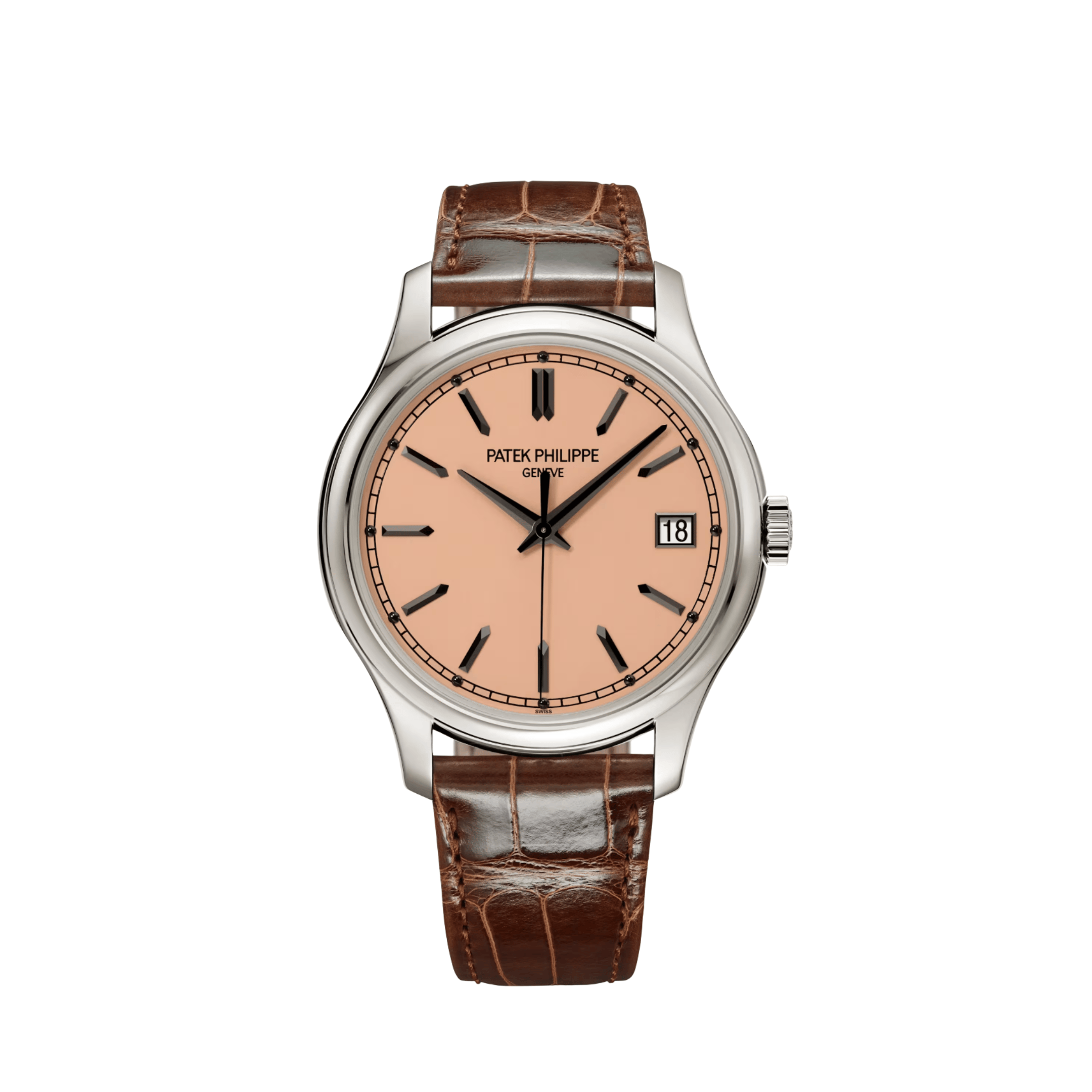 Patek Philippe Calatrava 5227G-015 Date White Gold Rose Gilt Opaline Dial (2026)