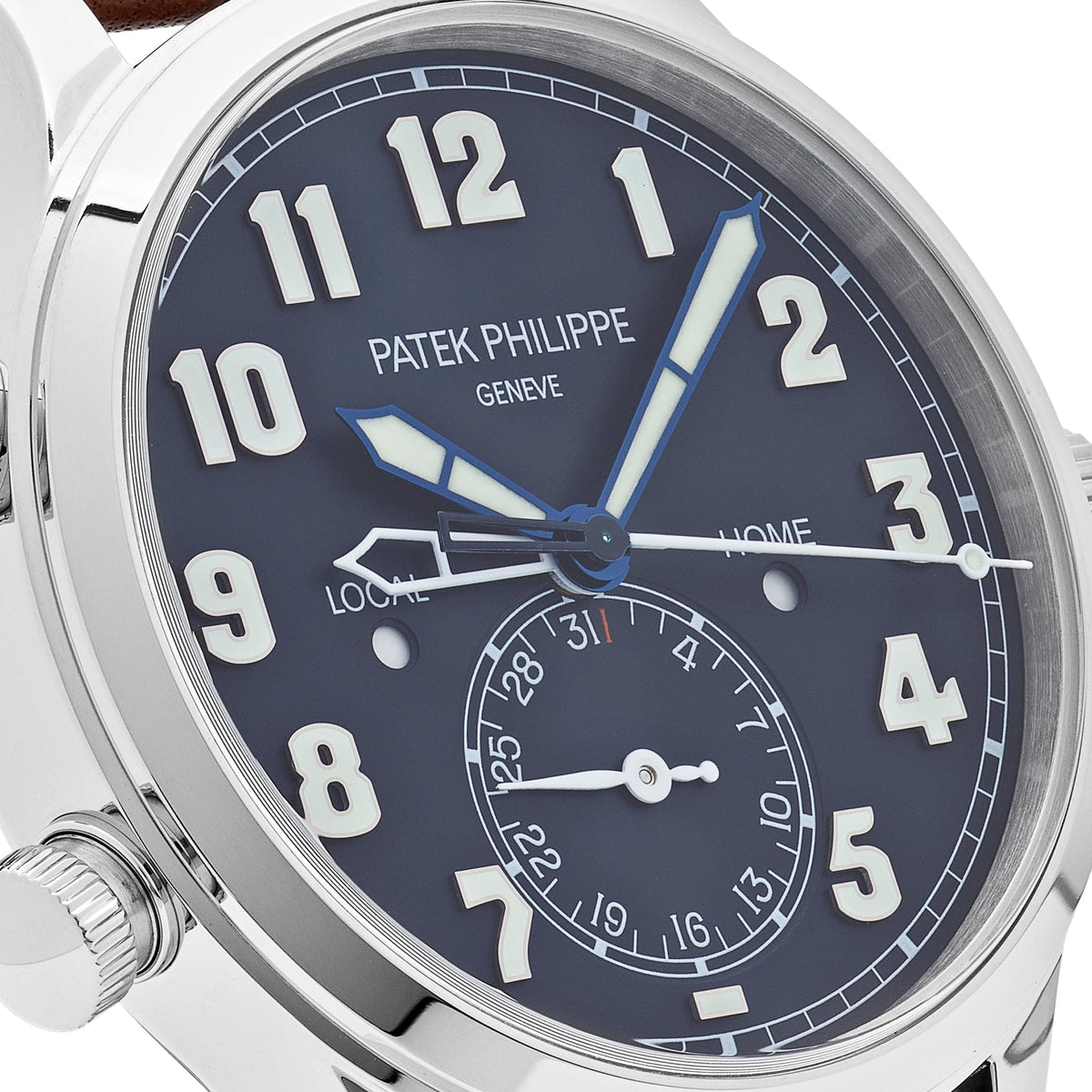 Patek Philippe Calatrava 5524G-001 'Pilot' Travel Time White Gold Blue Dial