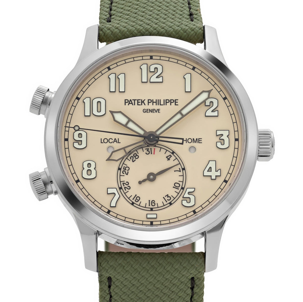Patek Philippe Calatrava 5524G-010 'Pilot' Travel Time White Gold Ivory Dial