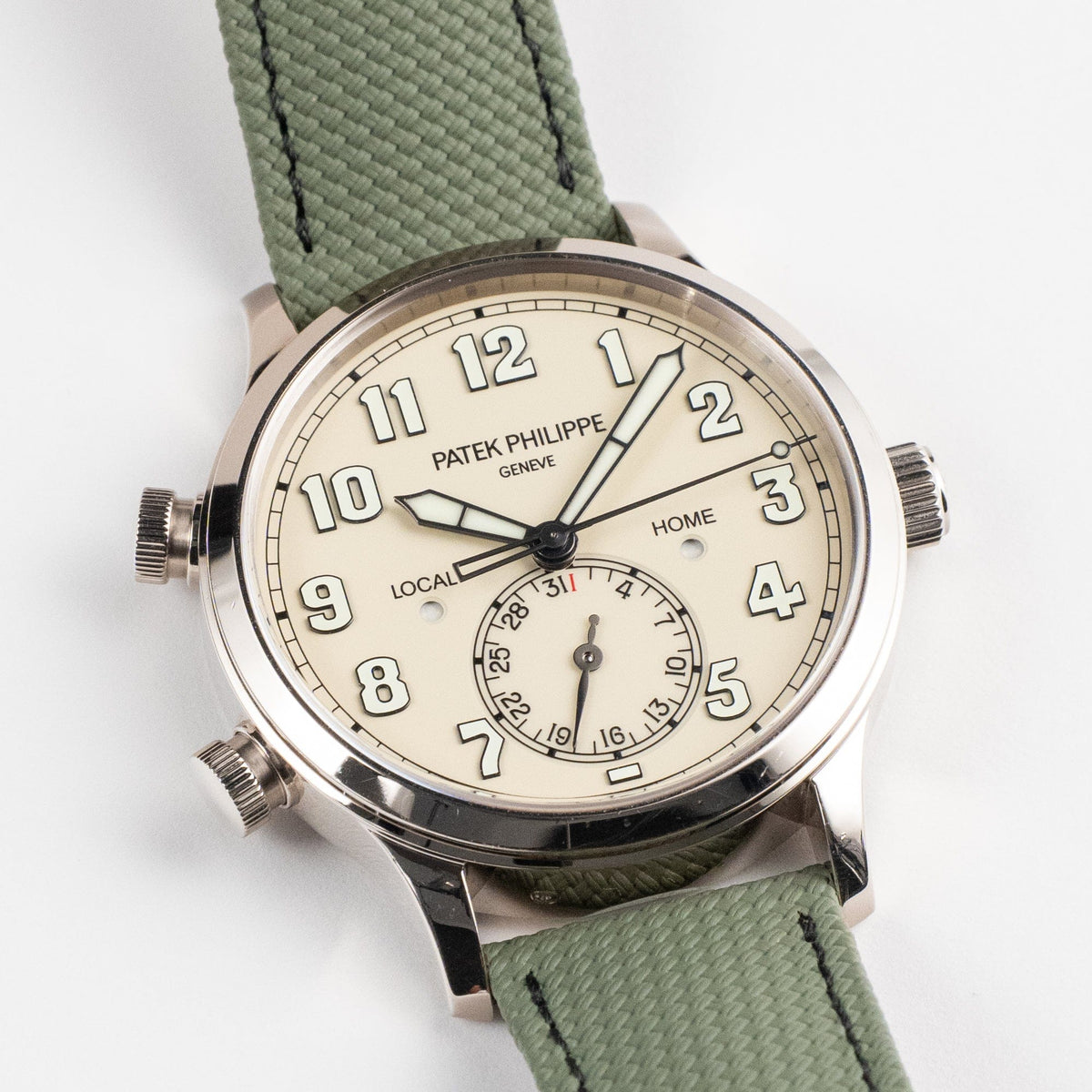 Patek Philippe Calatrava 5524G-010 'Pilot' Travel Time White Gold Ivory Dial
