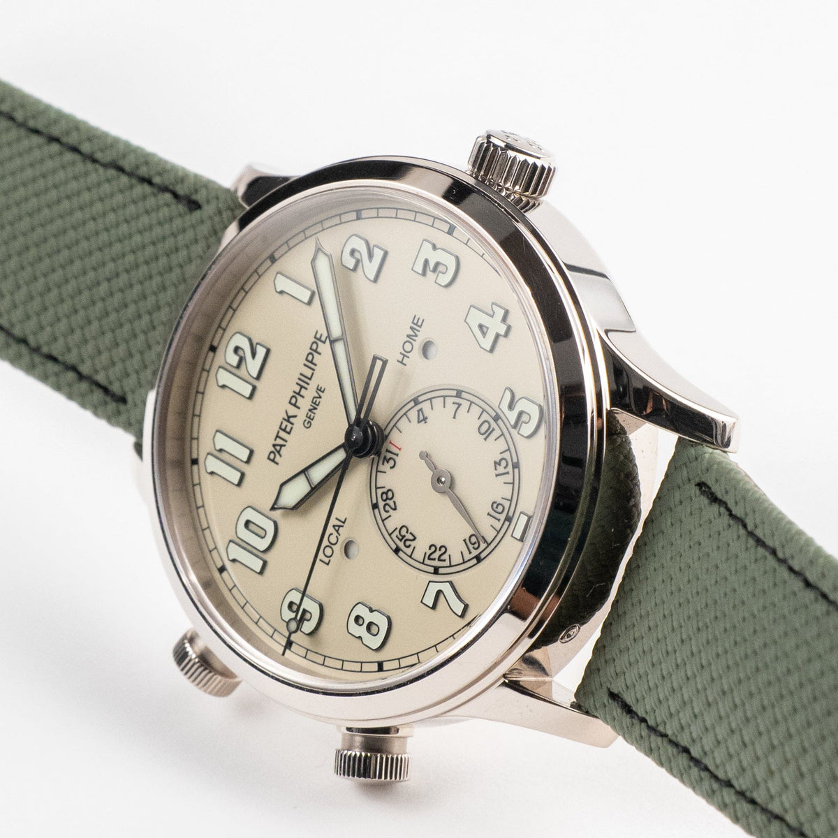 Patek Philippe Calatrava 5524G-010 'Pilot' Travel Time White Gold Ivory Dial