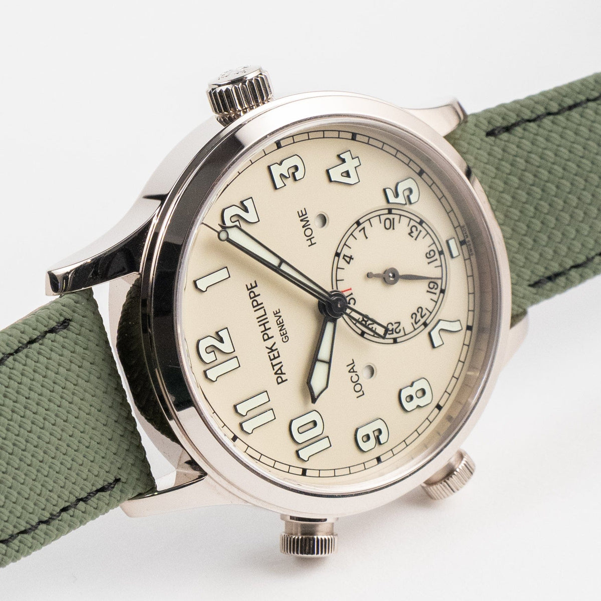 Patek Philippe Calatrava 5524G-010 'Pilot' Travel Time White Gold Ivory Dial