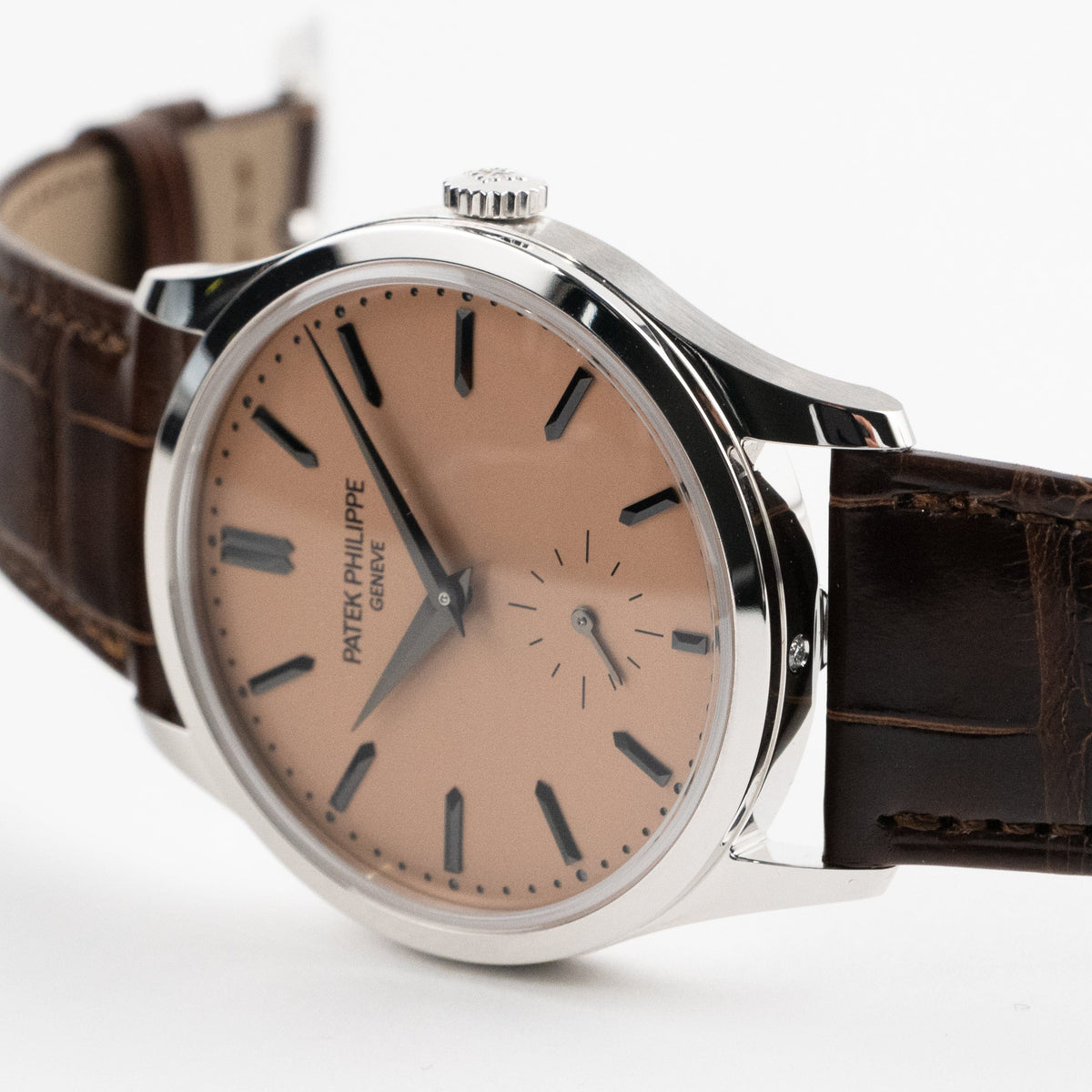 Patek Philippe Calatrava 6196P-001 Platinum Rose-Gilt Opaline Dial