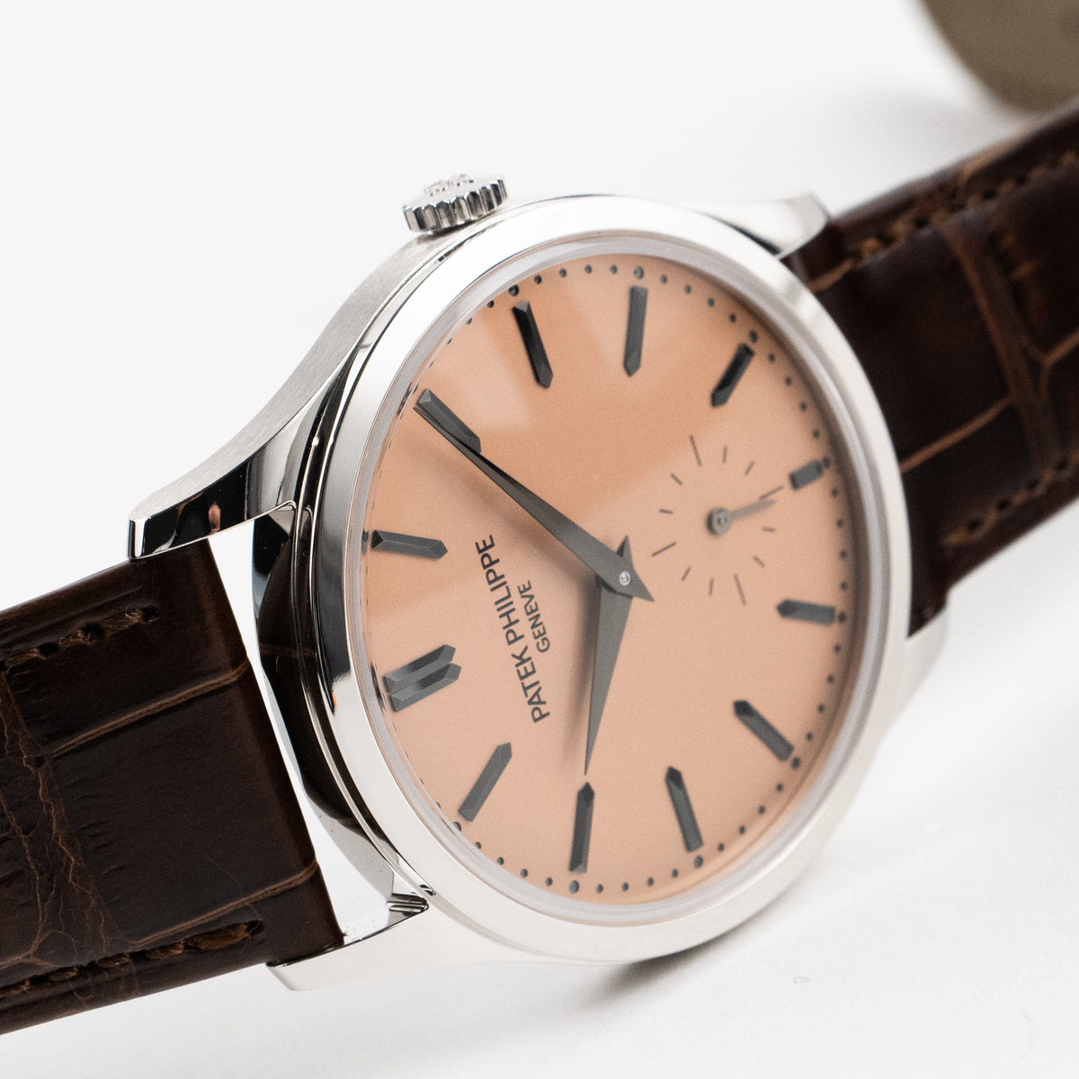 Patek Philippe Calatrava 6196P-001 Platinum Rose-Gilt Opaline Dial