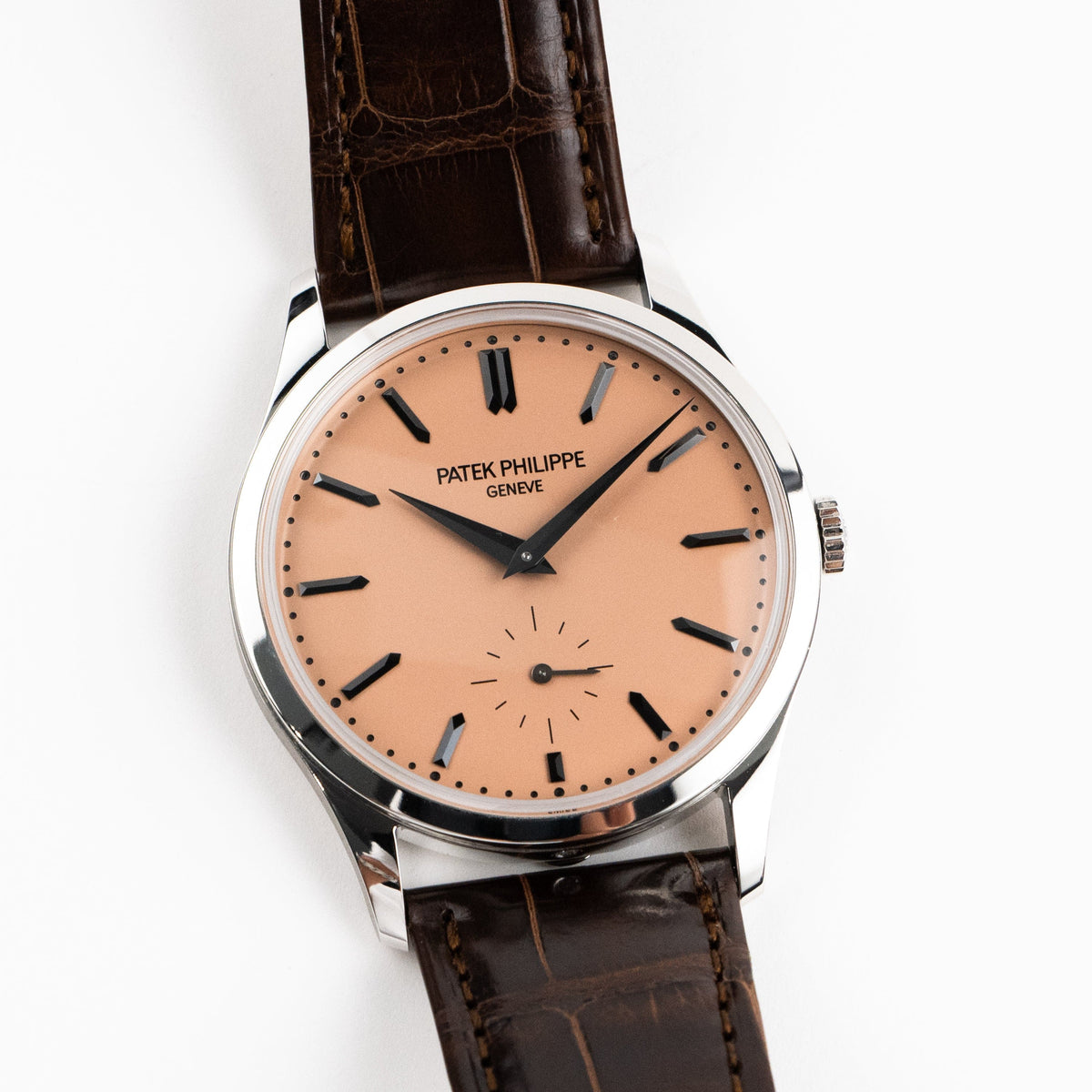 Patek Philippe Calatrava 6196P-001 Platinum Rose-Gilt Opaline Dial