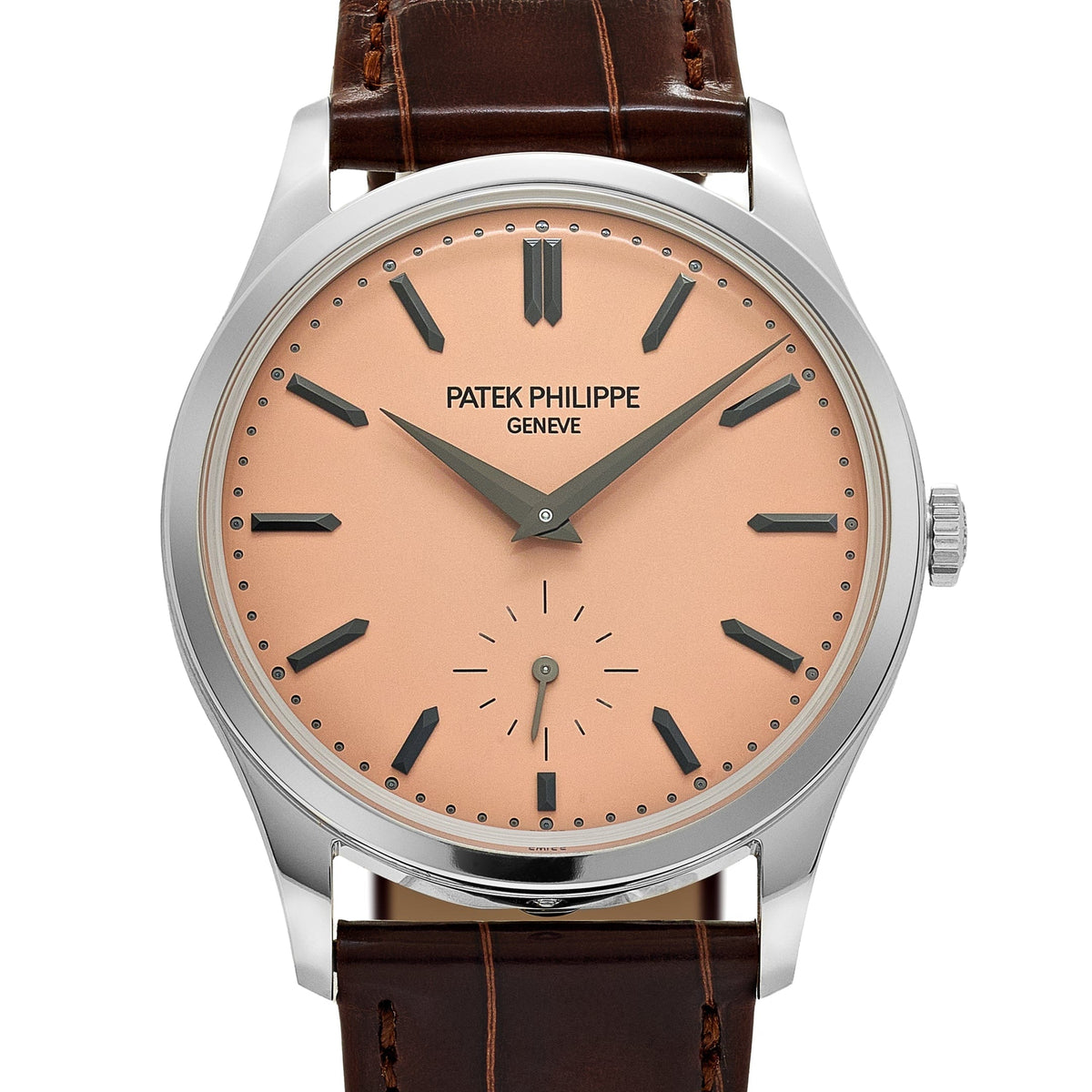 Patek Philippe Calatrava 6196P-001 Platinum Rose-Gilt Opaline Dial