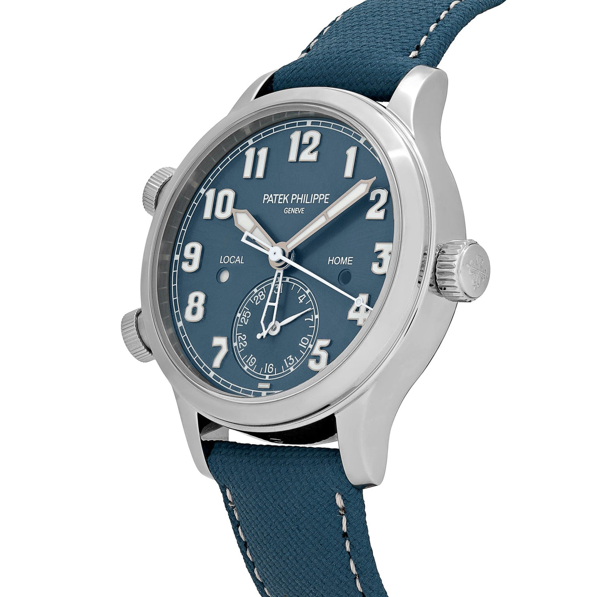 Patek Philippe Calatrava 7234A-001 'Pilot' Travel Time Stainless Steel Blue-Grey Dial Singapore Edition (2019)