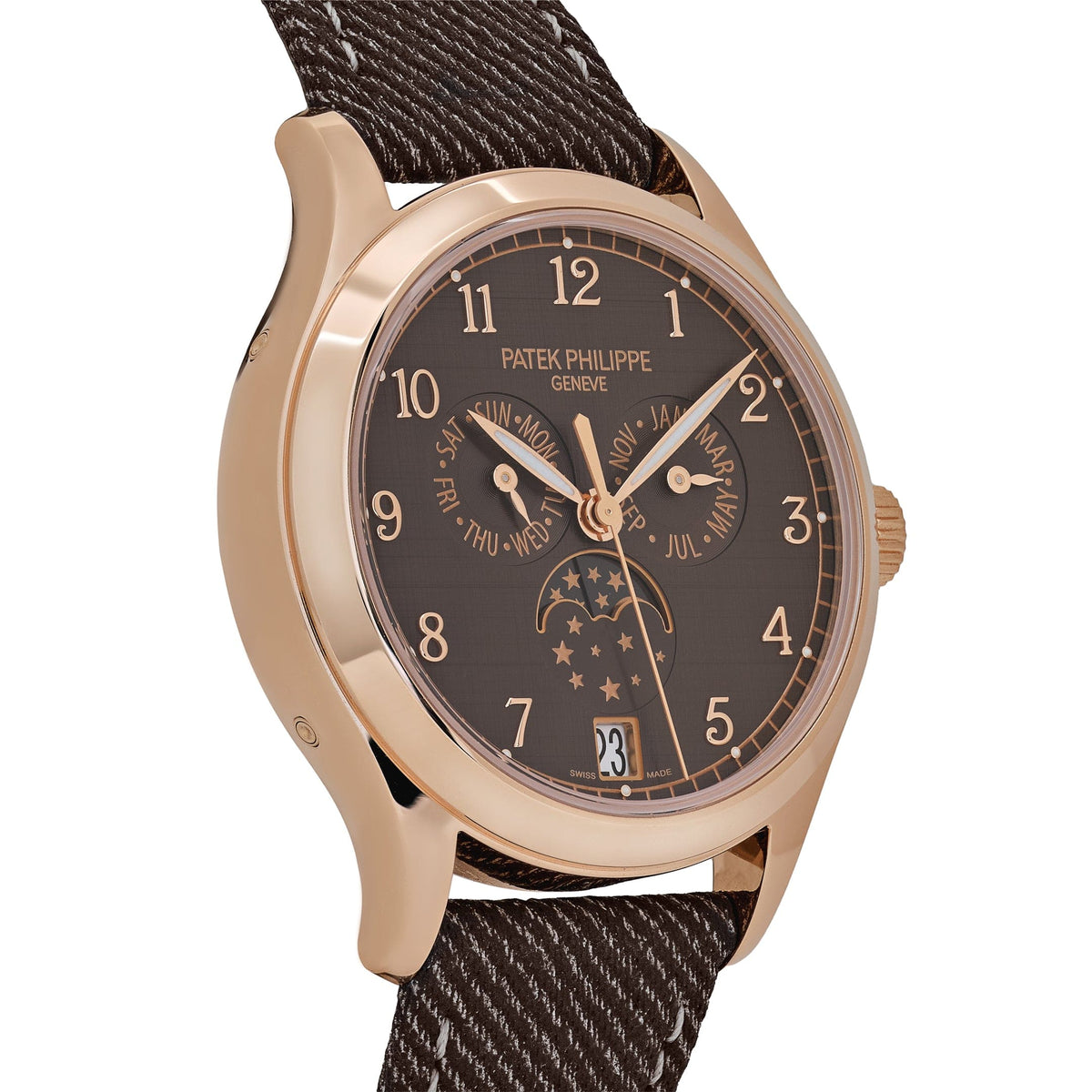 Patek Philippe Complications 4946R-001 Annual Calendar Moon Phases Rose Gold Chestnut Satin Dial (2025)