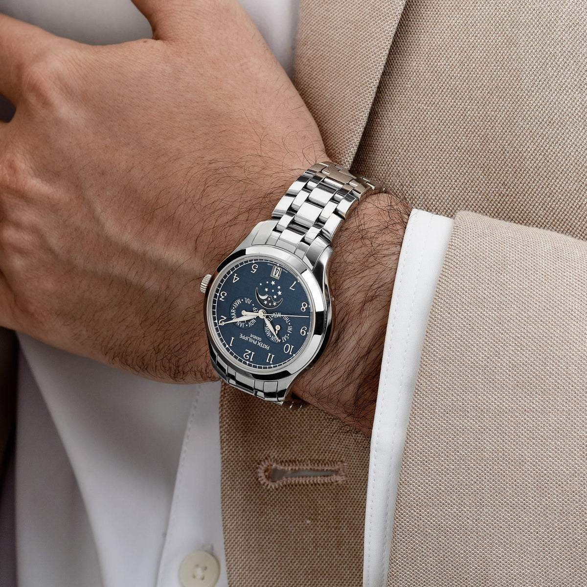 Patek Philippe Complications 4947/1A-001 Annual Calendar Moon Phases Stainless Steel Blue Dial (2024)