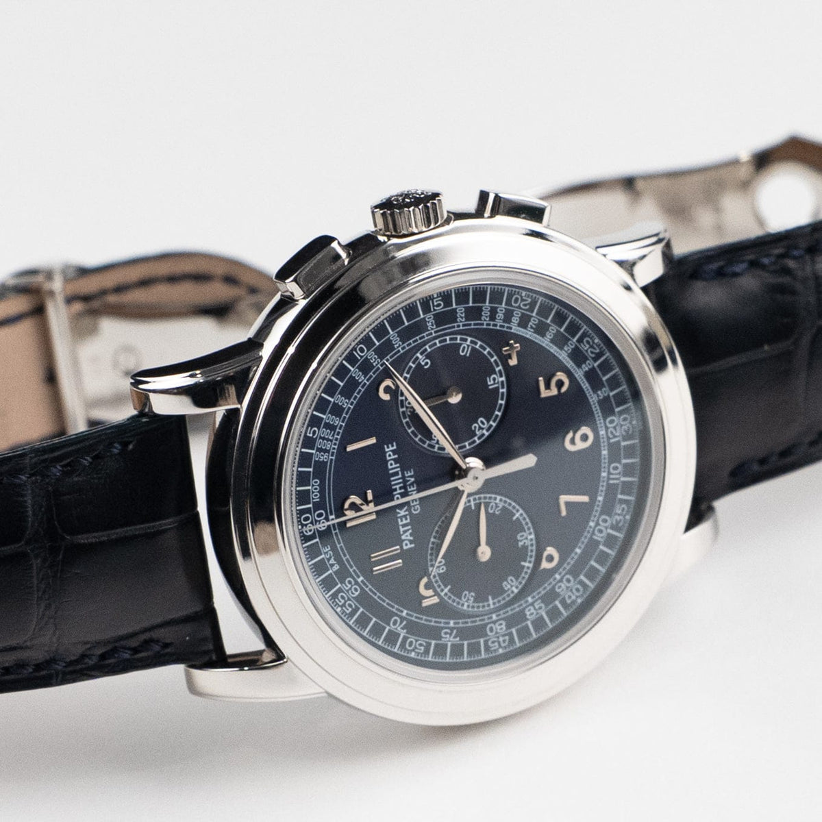 Patek Philippe Complications 5070P-001 Chronograph Platinum Blue Dial