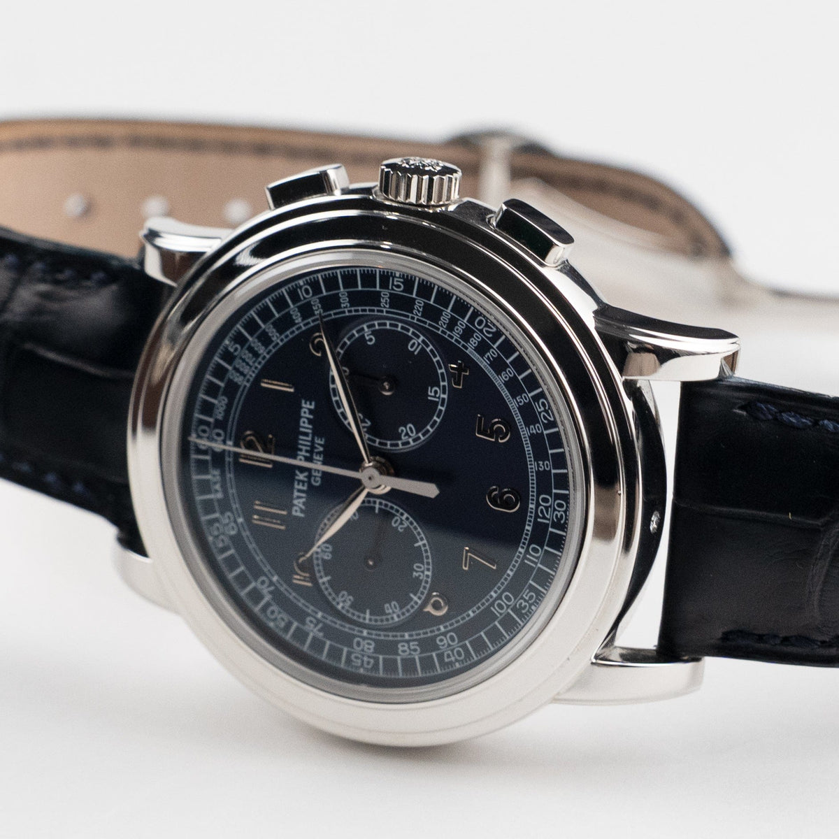 Patek Philippe Complications 5070P-001 Chronograph Platinum Blue Dial