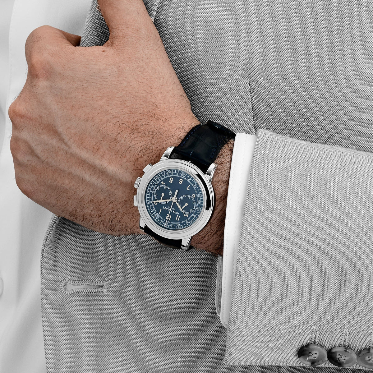 Patek Philippe Complications 5070P-001 Chronograph Platinum Blue Dial