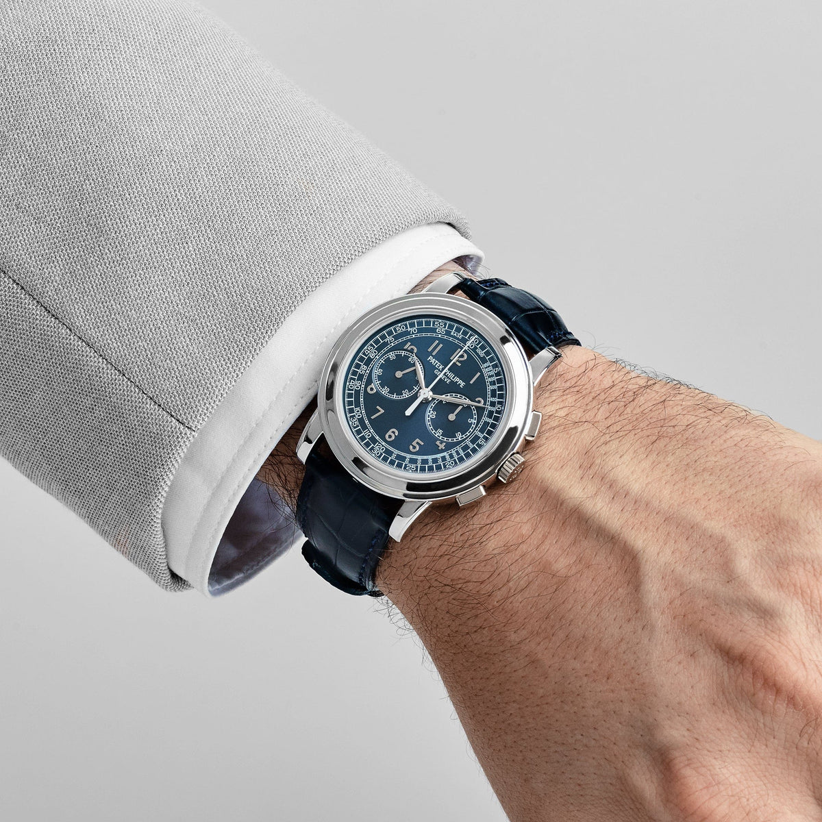 Patek Philippe Complications 5070P-001 Chronograph Platinum Blue Dial