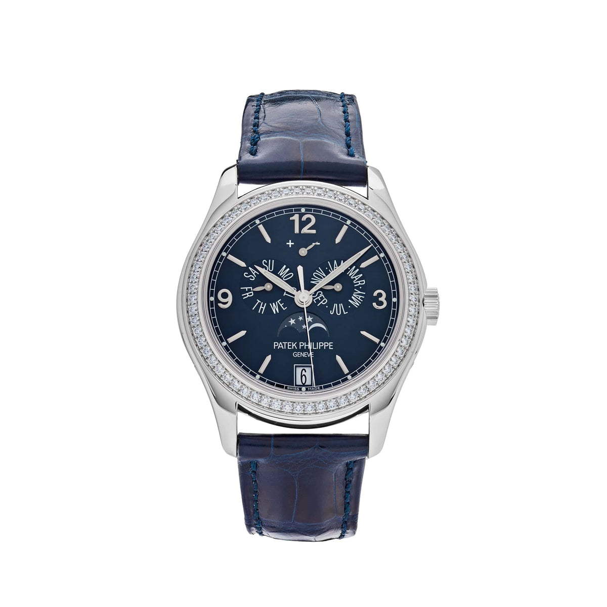 Patek Philippe Complications 5147G-001 Diamond Bezel Annual Calendar Moon Phases