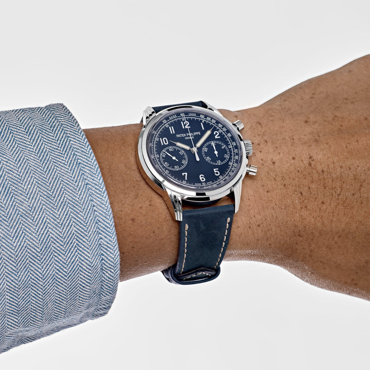 Patek Philippe Complications 5172G-001 Chronograph White Gold Blue Dial