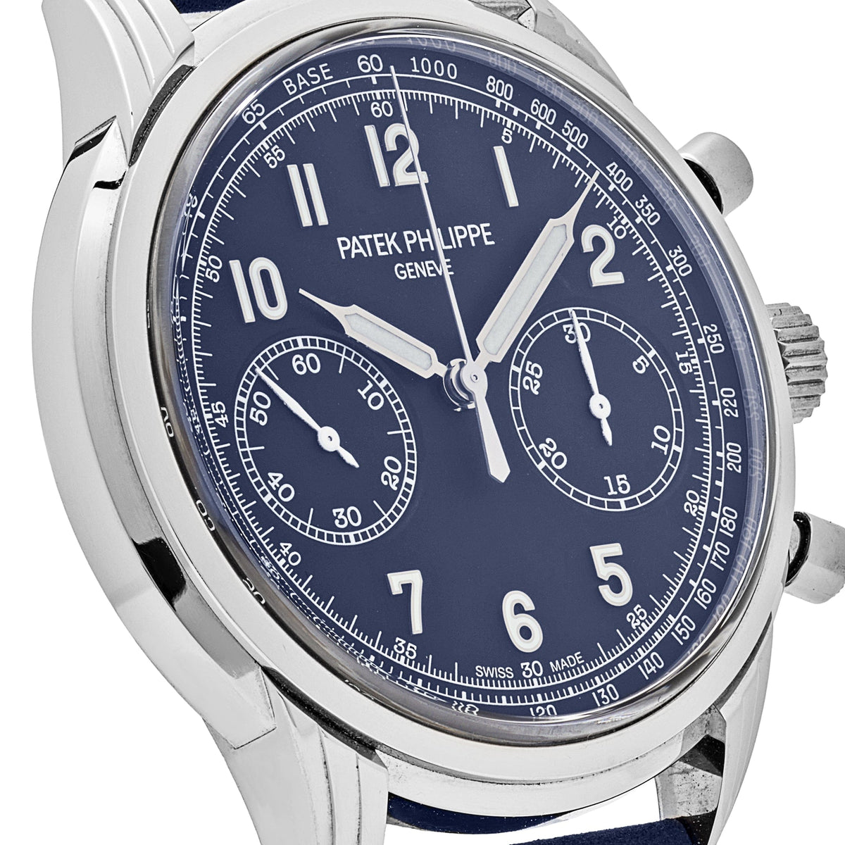 Patek Philippe Complications 5172G-001 Chronograph White Gold Blue Dial