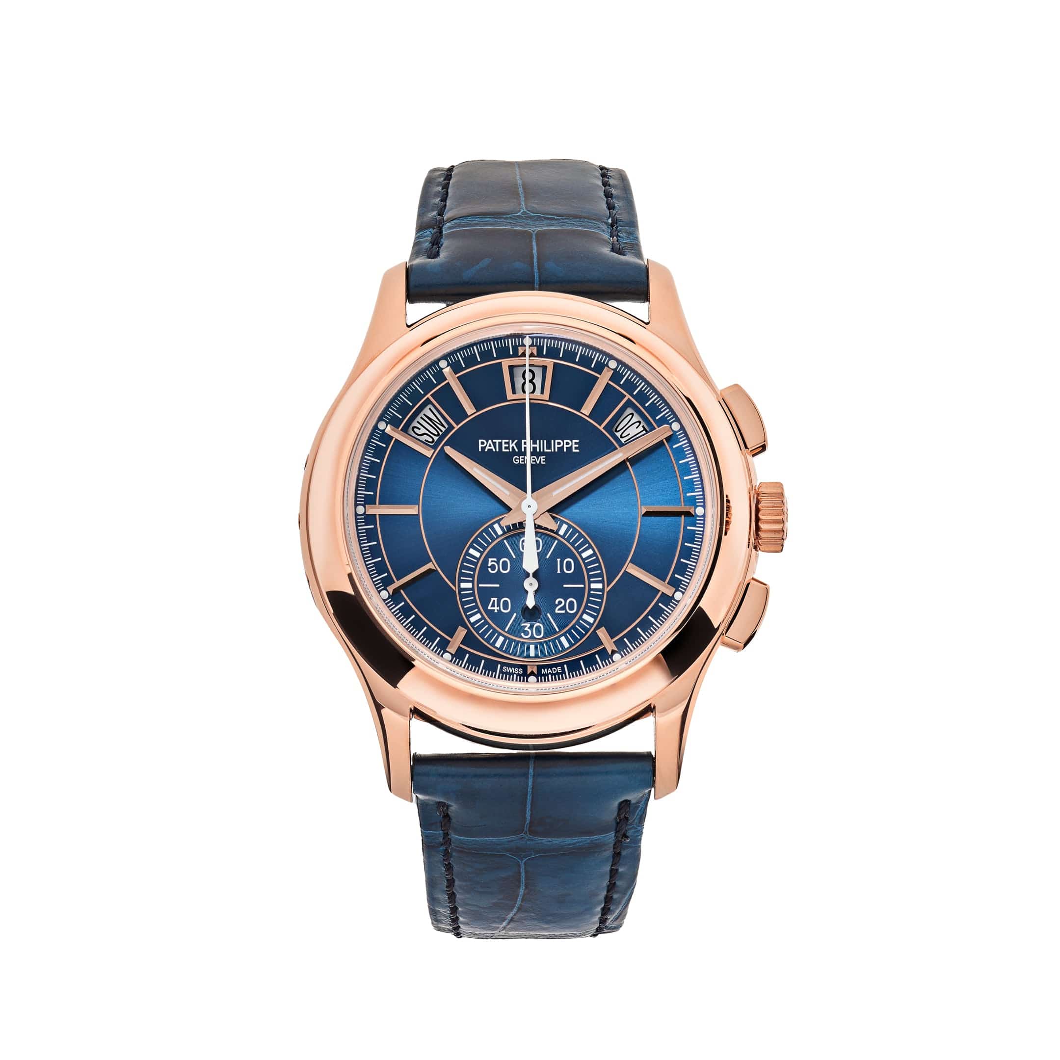 Patek Philippe Complications 5905R-010 Annual Calendar Flyback Chronograph Rose Gold Blue Dial