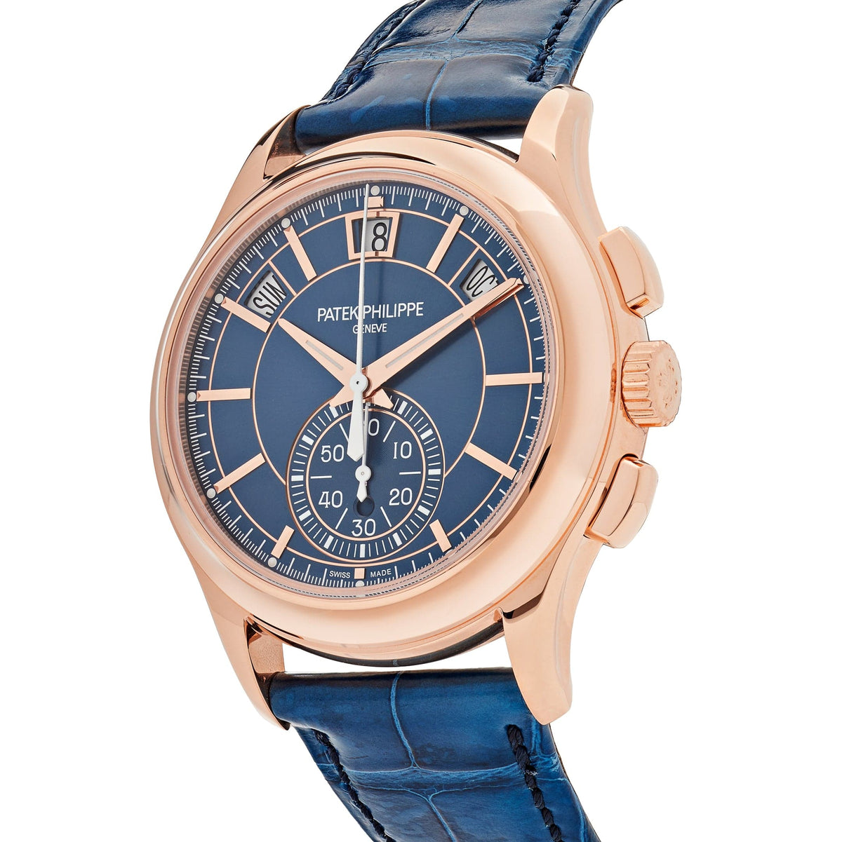 Patek Philippe Complications 5905R-010 Annual Calendar Flyback Chronograph Rose Gold Blue Dial