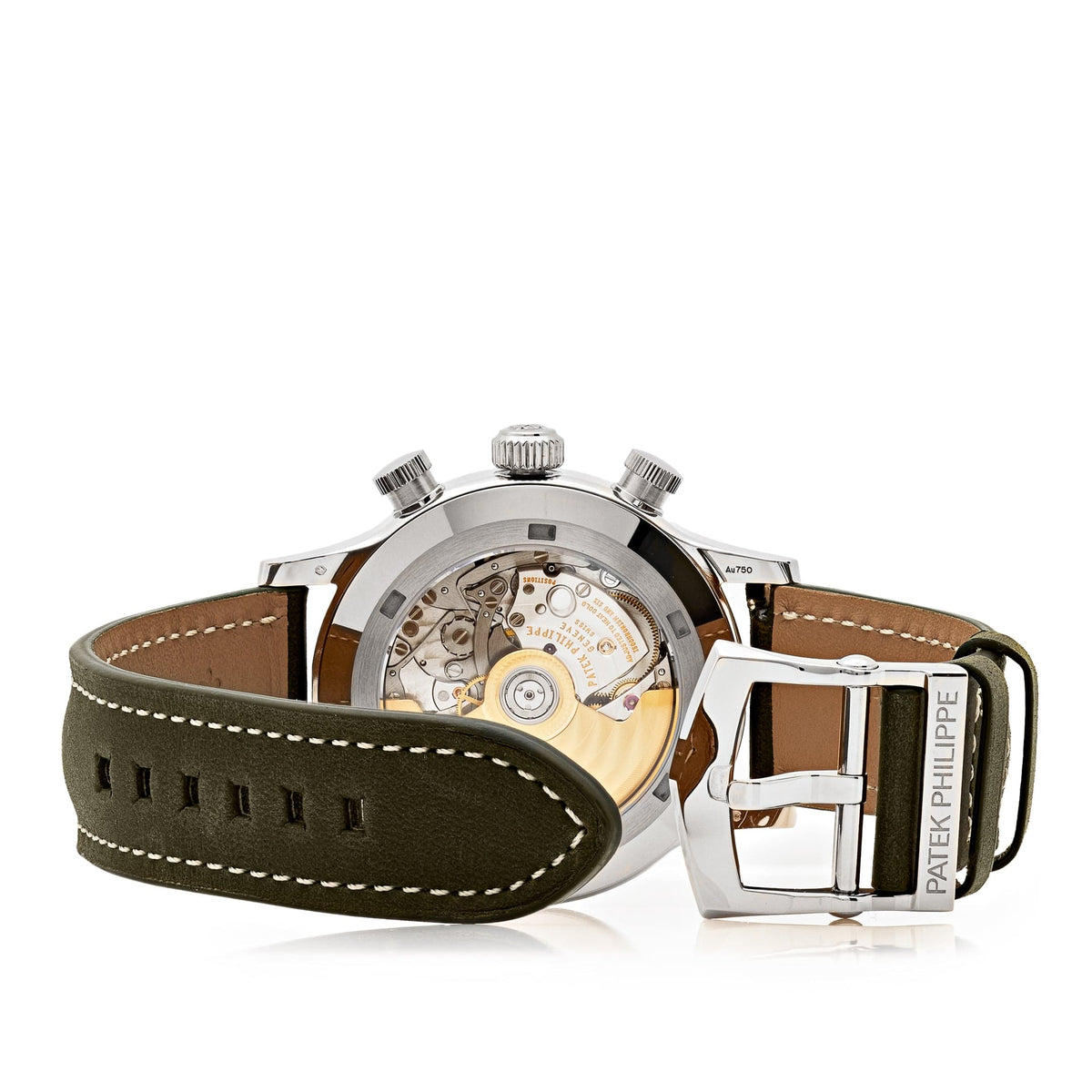 Patek Philippe Complications 5924G-010 Calatrava 'Pilot' Travel Time Chronograph White Gold Green Dial (2025)