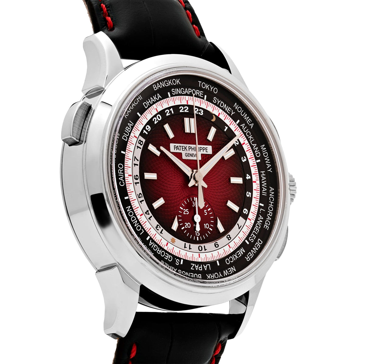 Patek Philippe Complications 5930G-011 ‘Singapore Edition’ World Time Flyback Chronograph White Gold Red Dial Limited Edition of 300 (2020)
