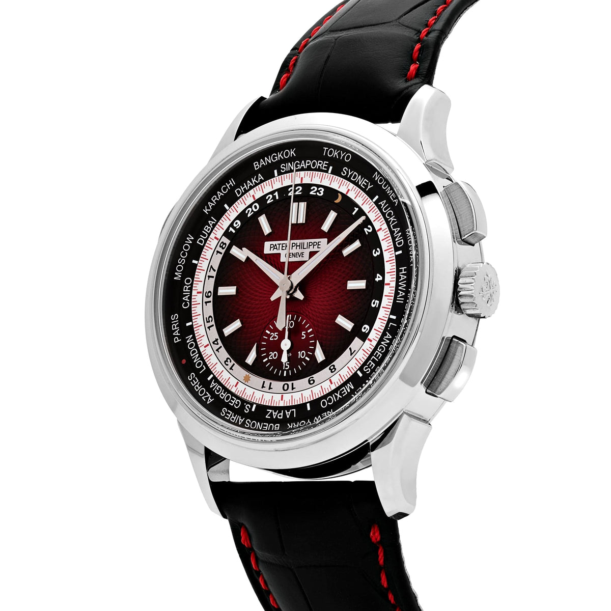 Patek Philippe Complications 5930G-011 ‘Singapore Edition’ World Time Flyback Chronograph White Gold Red Dial Limited Edition of 300 (2020)