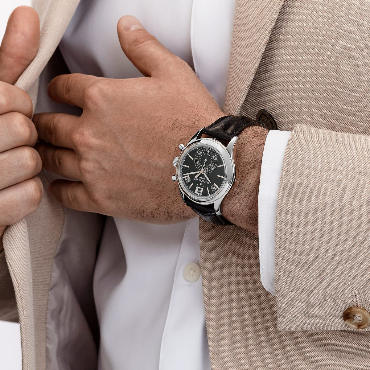 Patek Philippe Complications 5960P-016 Annual Calendar Chronograph Platinum Black Dial