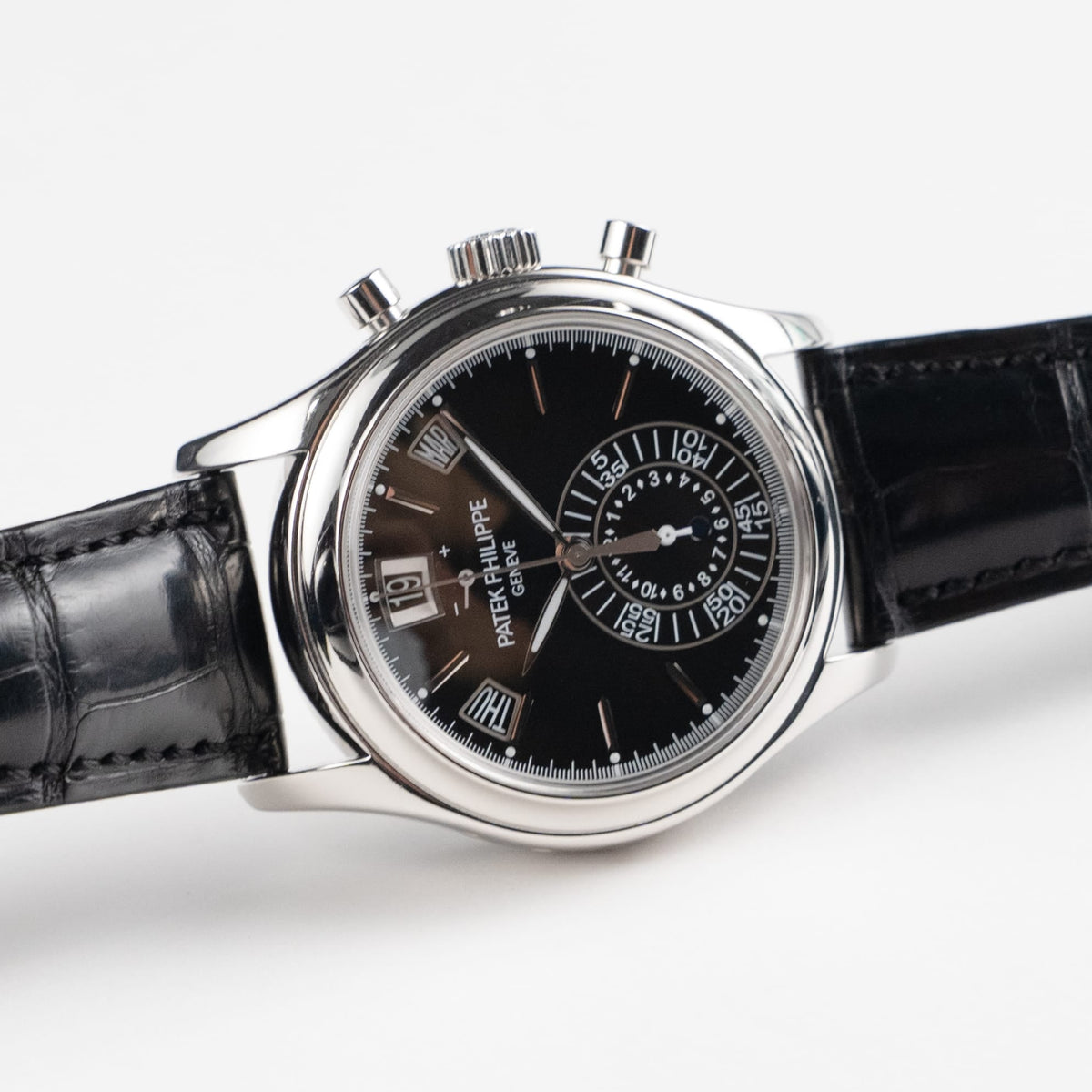 Patek Philippe Complications 5960P-016 Annual Calendar Chronograph Platinum Black Dial