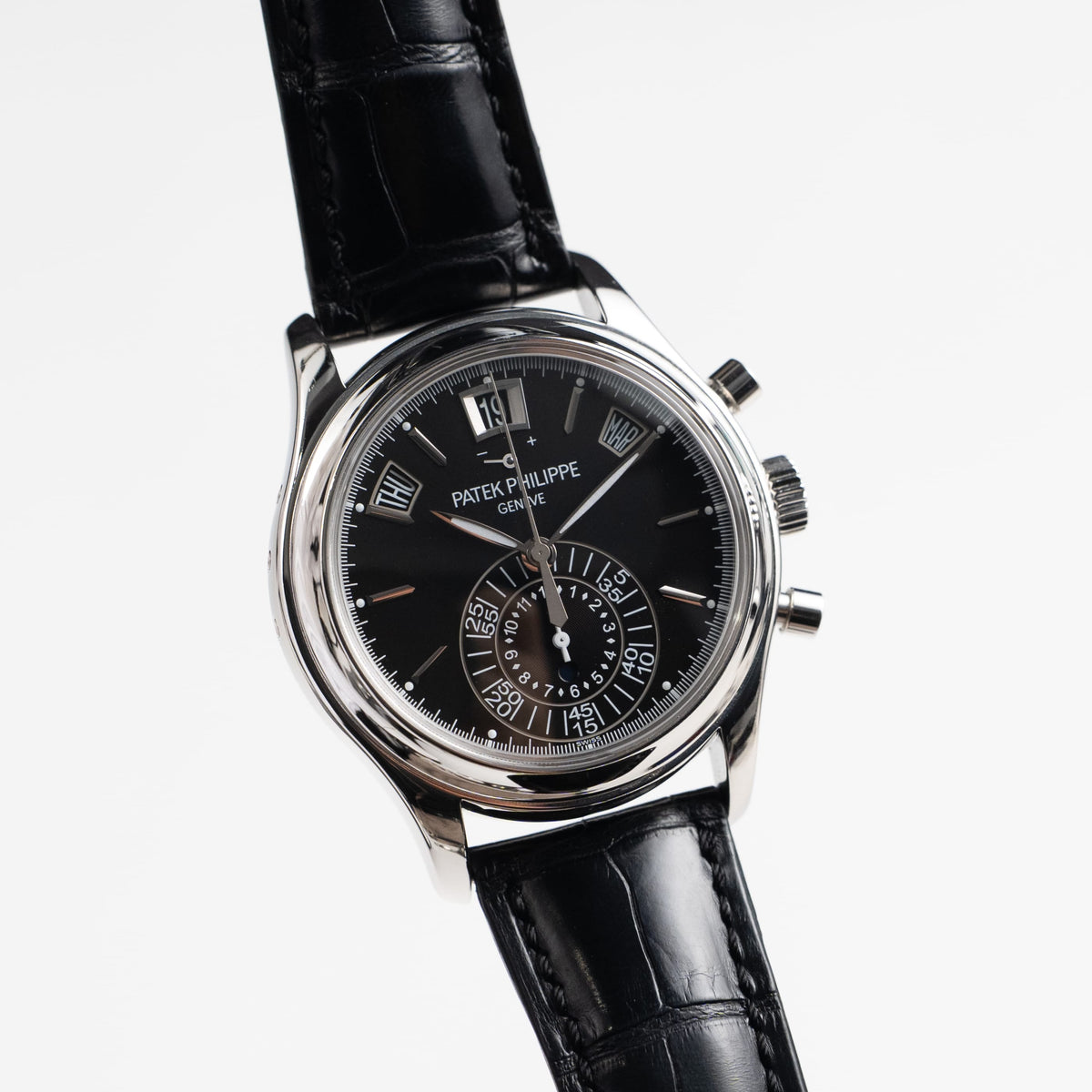Patek Philippe Complications 5960P-016 Annual Calendar Chronograph Platinum Black Dial