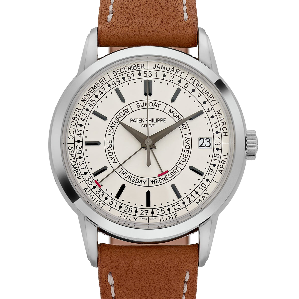 Patek Philippe Complications Calatrava 5212A-001 Weekly Calendar Stainless Steel Silver Opaline Dial (2020)