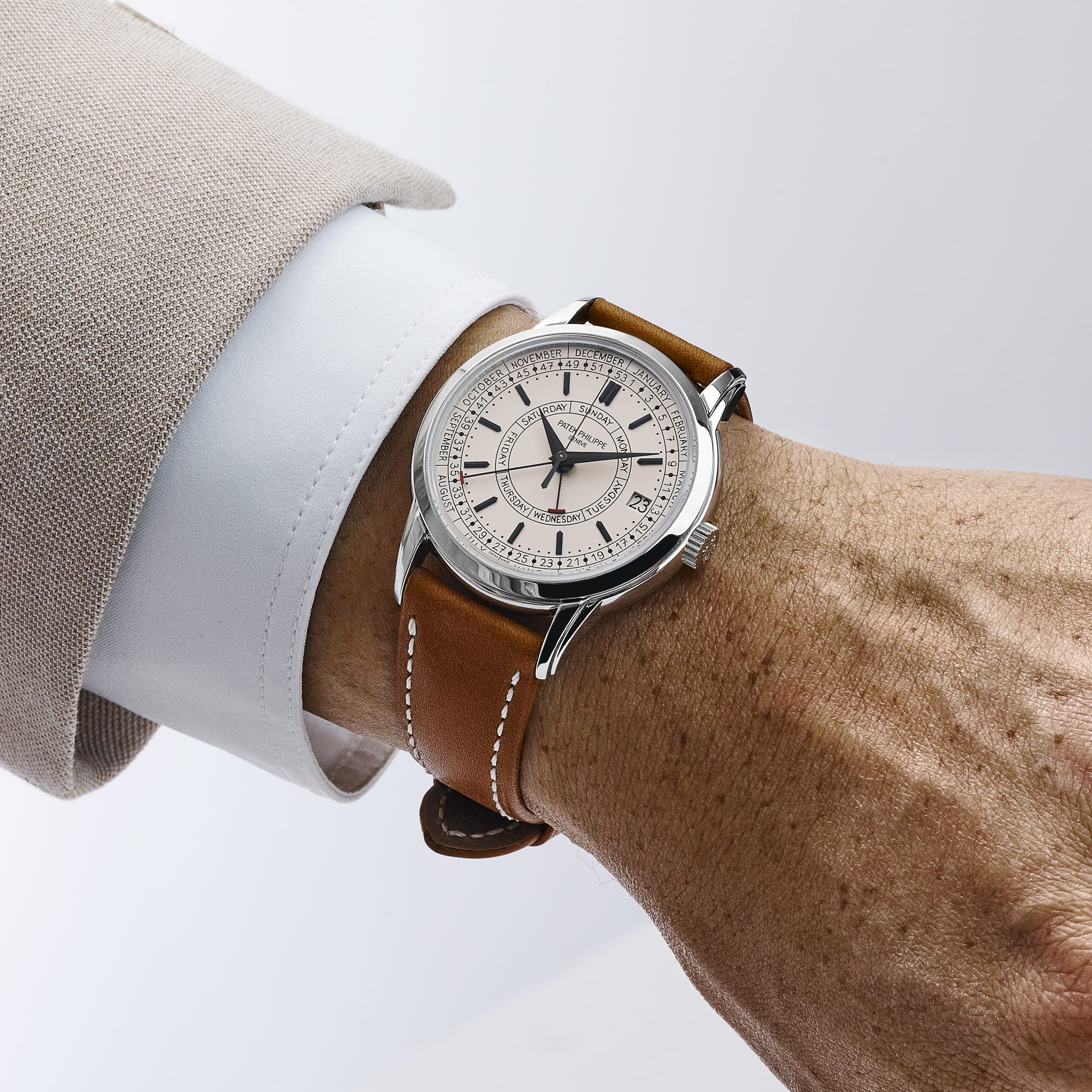 Patek Philippe Complications Calatrava 5212A-001 Weekly Calendar Stainless Steel Silver Opaline Dial (2020)