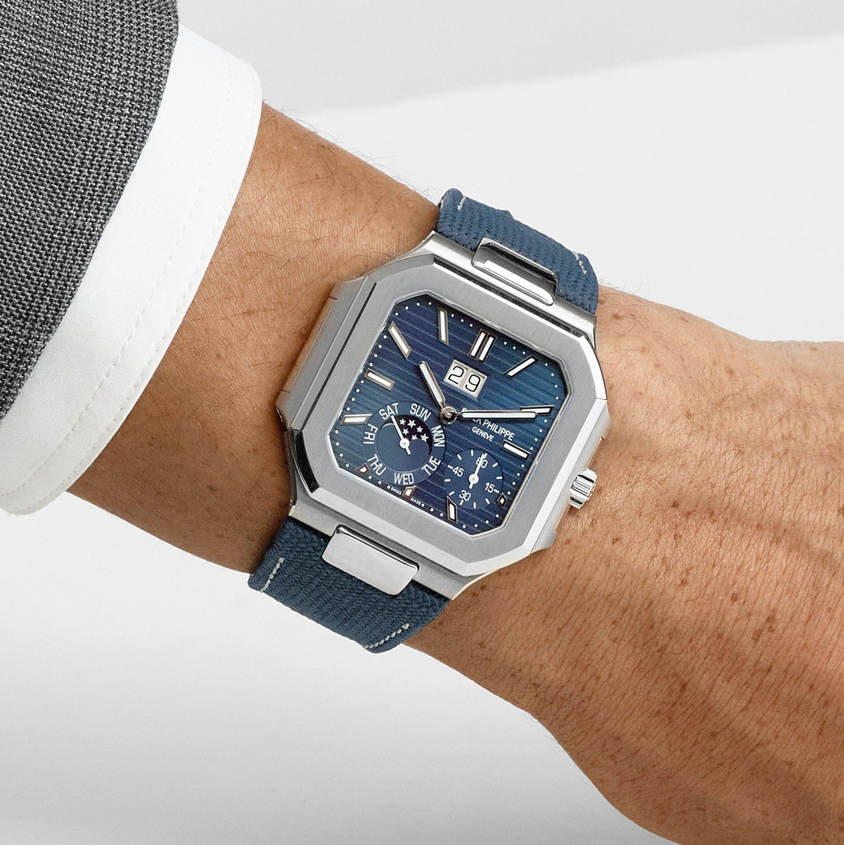 Patek Philippe Cubitus 5822P-001 Platinum Blue Dial Moon Phase (2025)