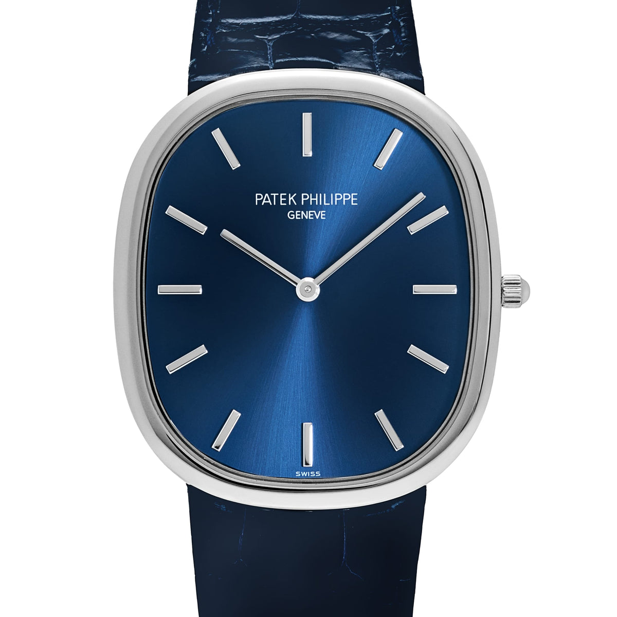 Patek Philippe Golden Ellipse 5738P-001 Platinum Blue Dial