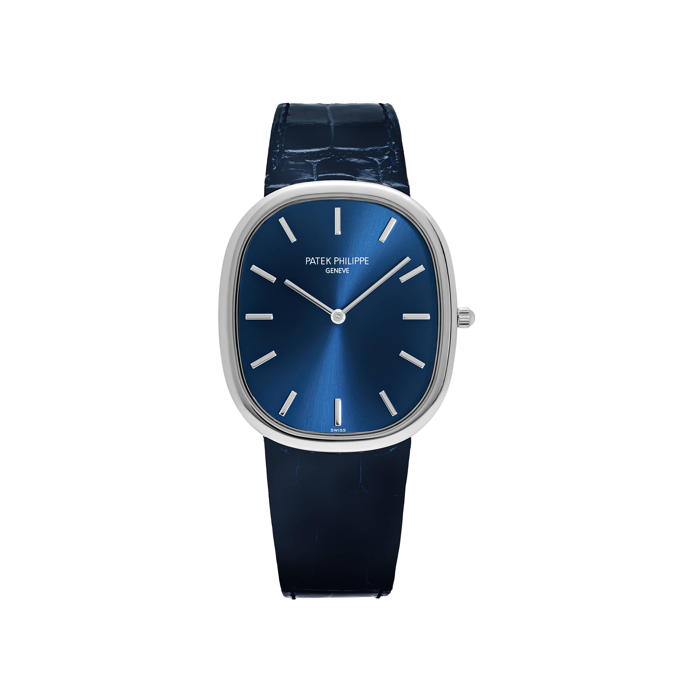 Patek Philippe Golden Ellipse 5738P-001 Platinum Blue Dial