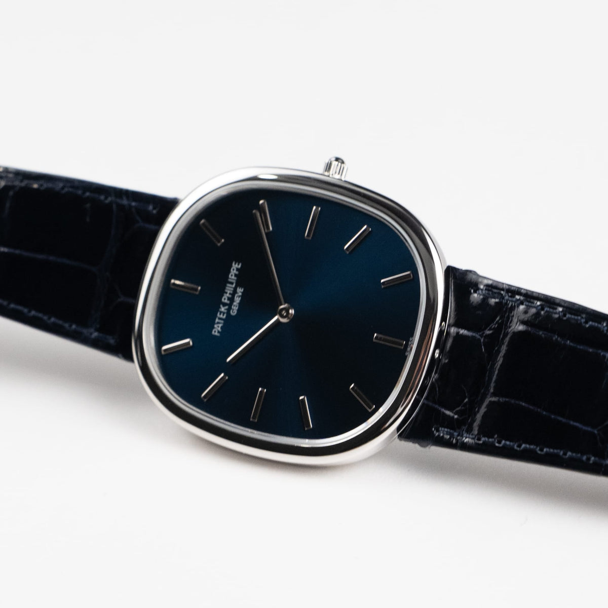 Patek Philippe Golden Ellipse 5738P-001 Platinum Blue Dial
