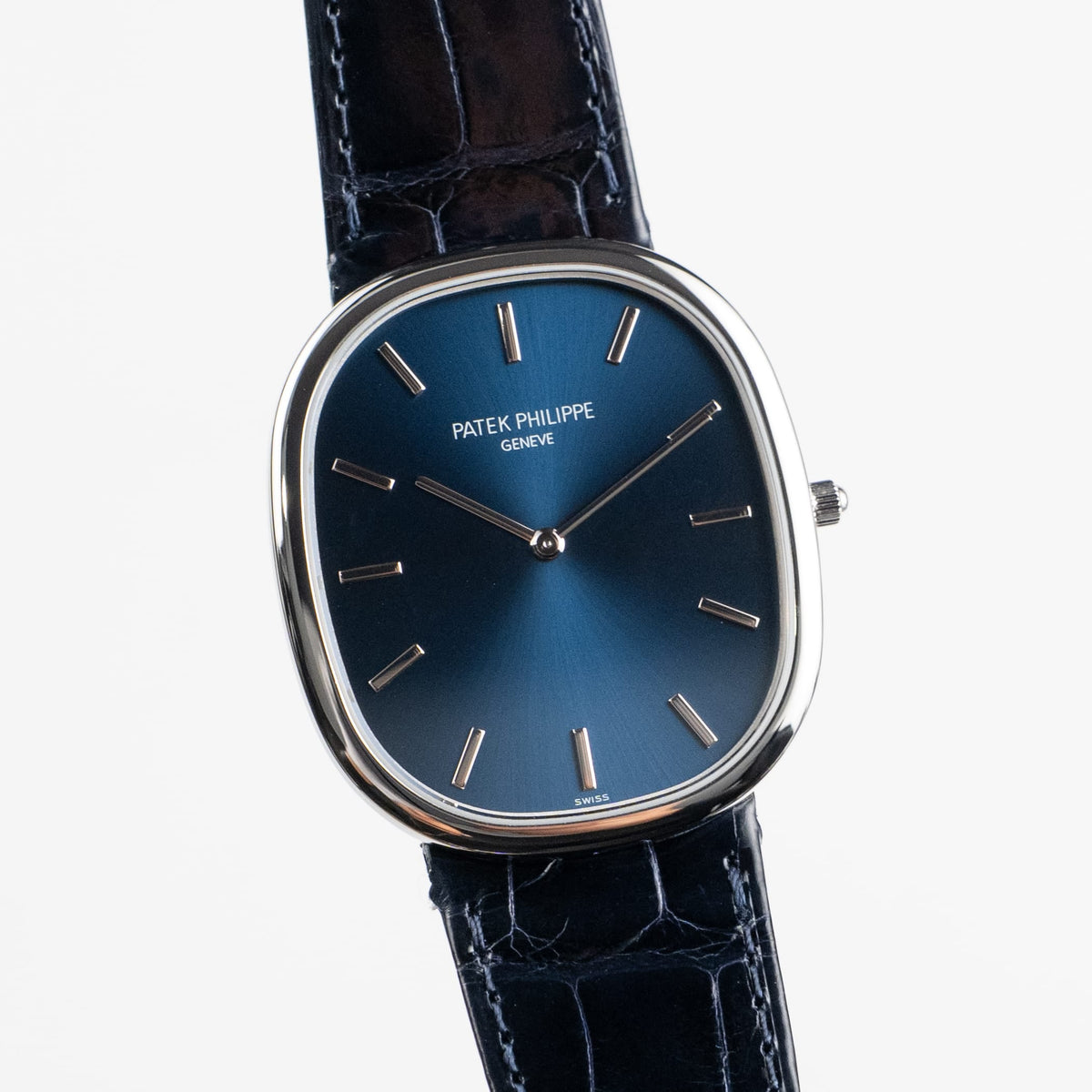 Patek Philippe Golden Ellipse 5738P-001 Platinum Blue Dial