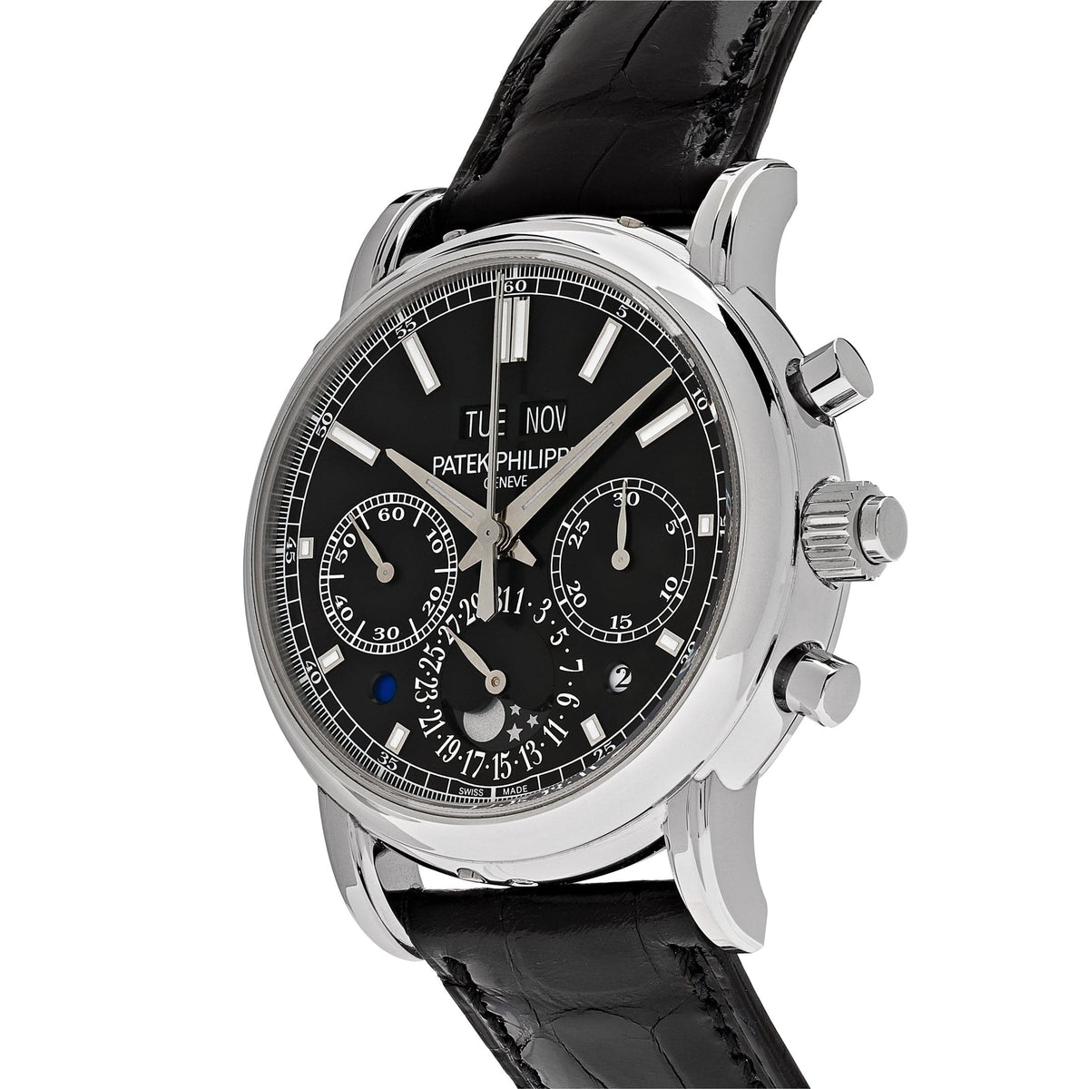 Patek Philippe Grand Complications 5204P-011 Perpetual Calendar Chronograph Platinum Black Dial