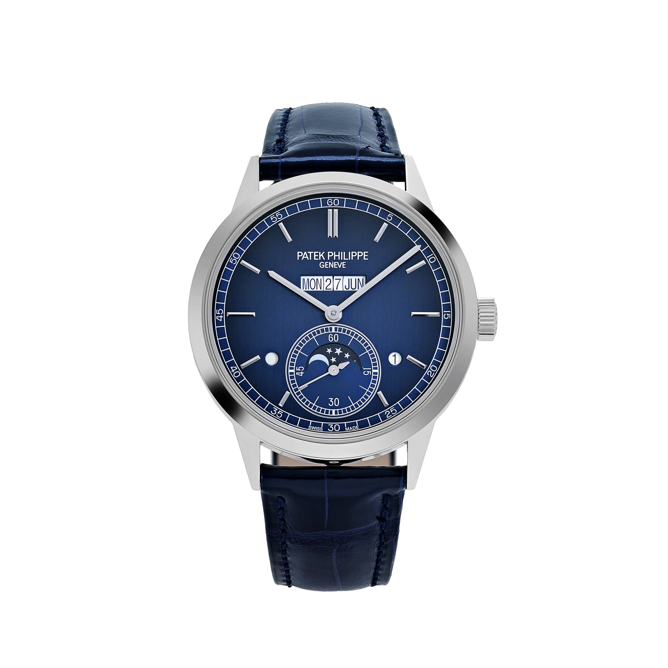 Patek Philippe Grand Complications 5236P-001 In-Line Perpetual Calendar Platinum Blue Dial (2025)
