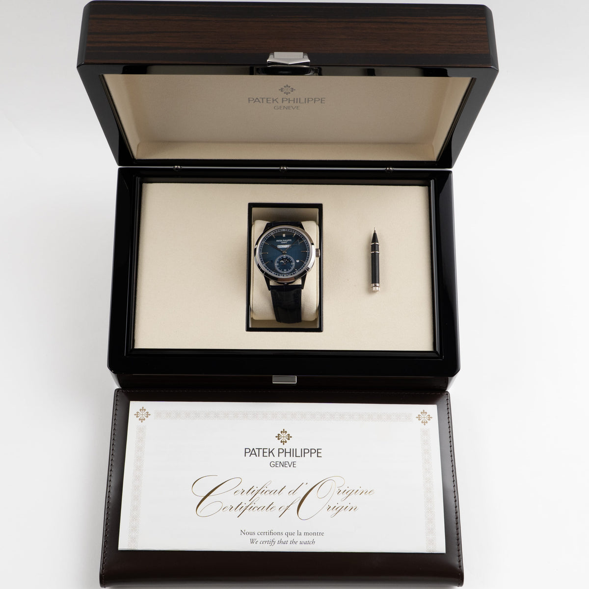 Patek Philippe Grand Complications 5236P-001 In-Line Perpetual Calendar Platinum Blue Dial (2025)