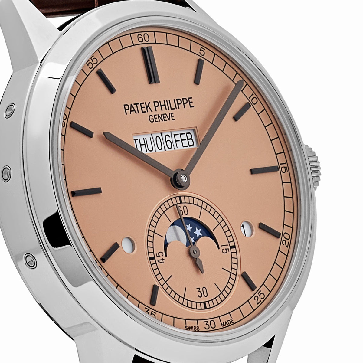 Patek Philippe Grand Complications 5236P-010 In-Line Perpetual Calendar Platinum Salmon Dial (2025)