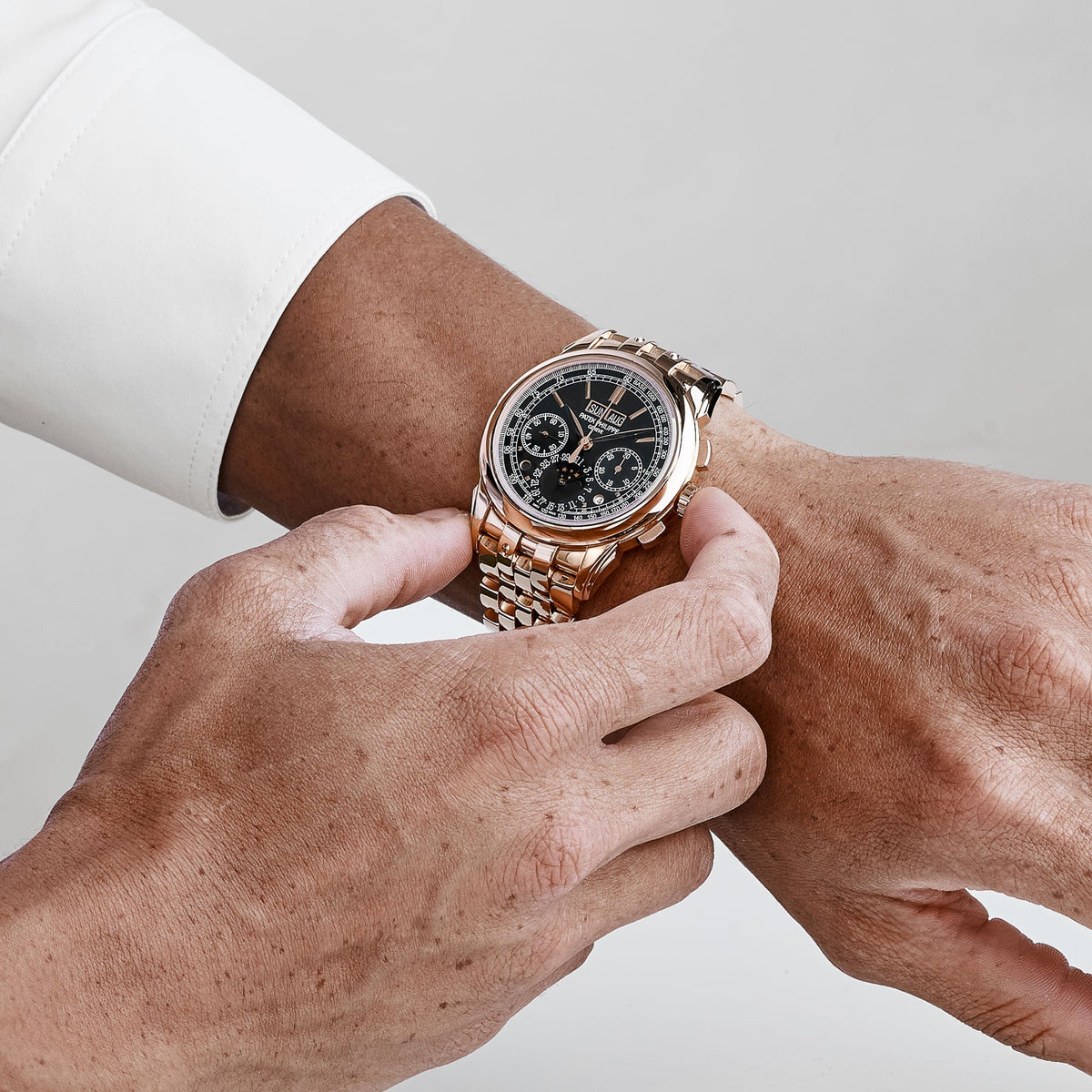 Patek Philippe Grand Complications 5270/1R-001 Chronograph Perpetual Calendar Rose Gold Black Dial (2019)