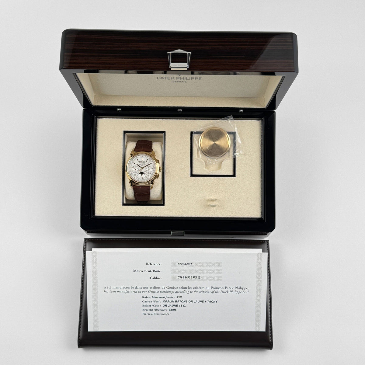 Patek Philippe Grand Complications 5270J-001 Perpetual Chronograph Yellow Gold White Dial (2024)