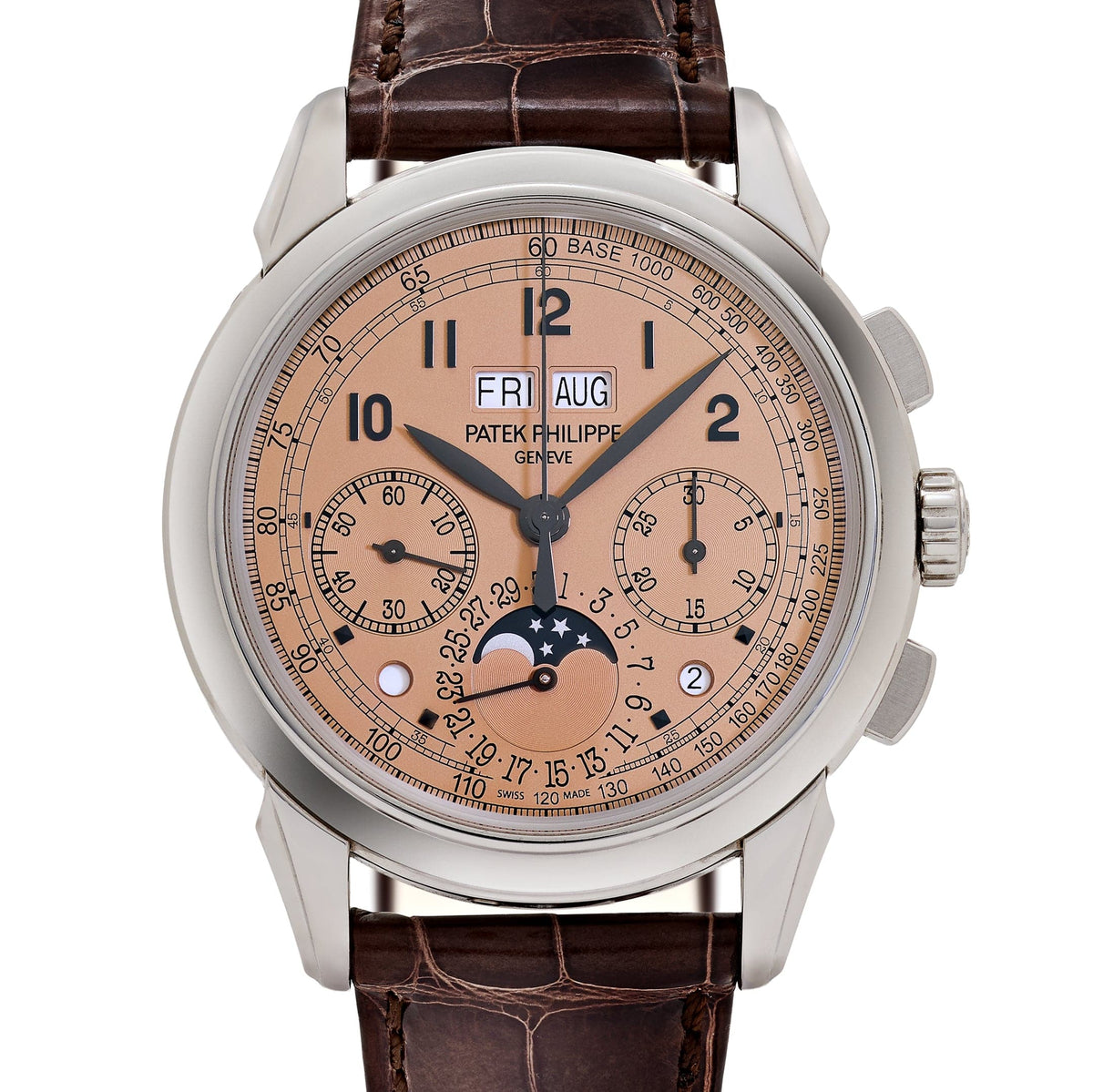 Patek Philippe Grand Complications 5270P-001 Perpetual Calendar Chronograph Platinum Salmon Dial